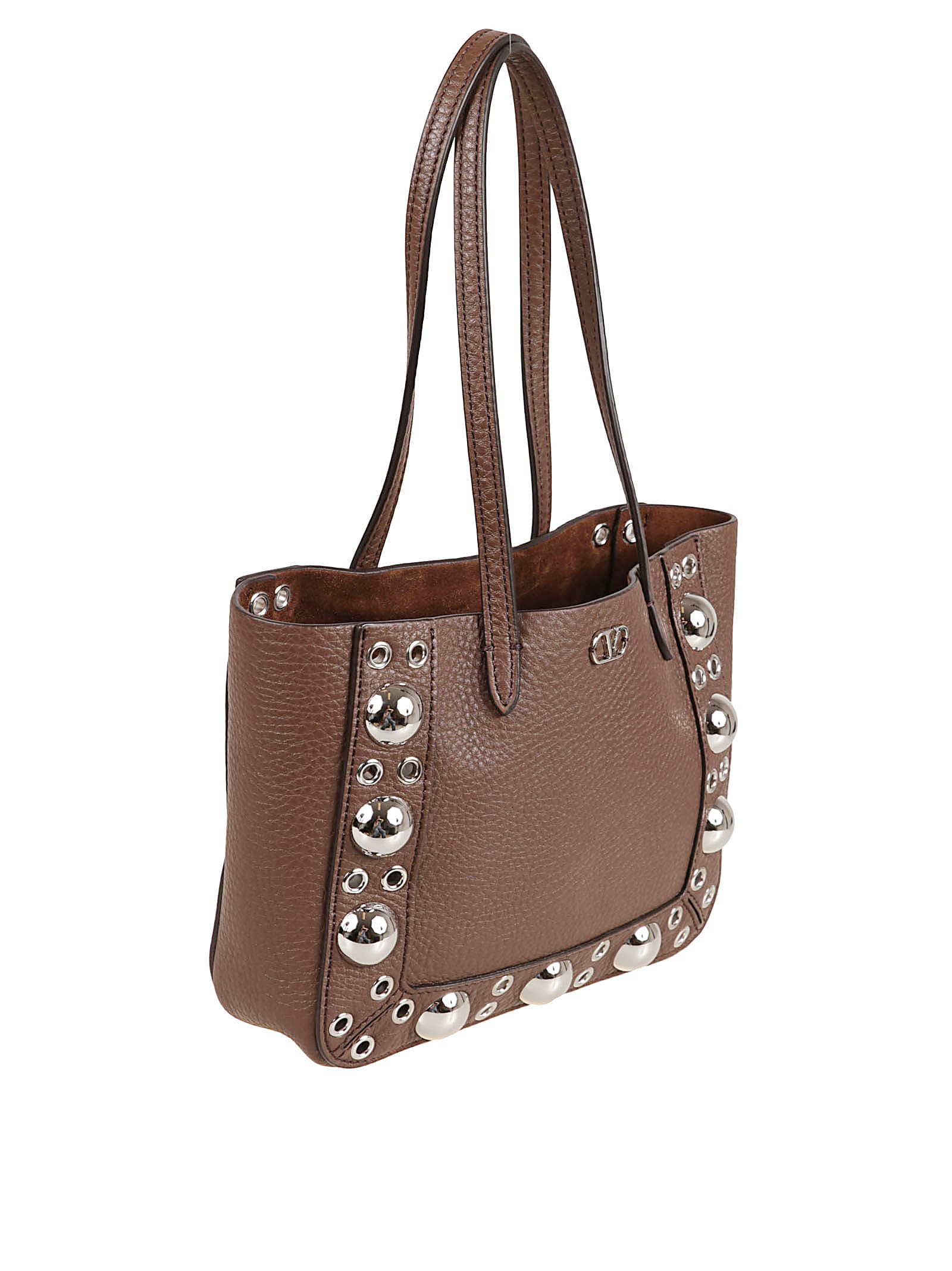 Valentino Leather Nellcôte Handbag In Brown