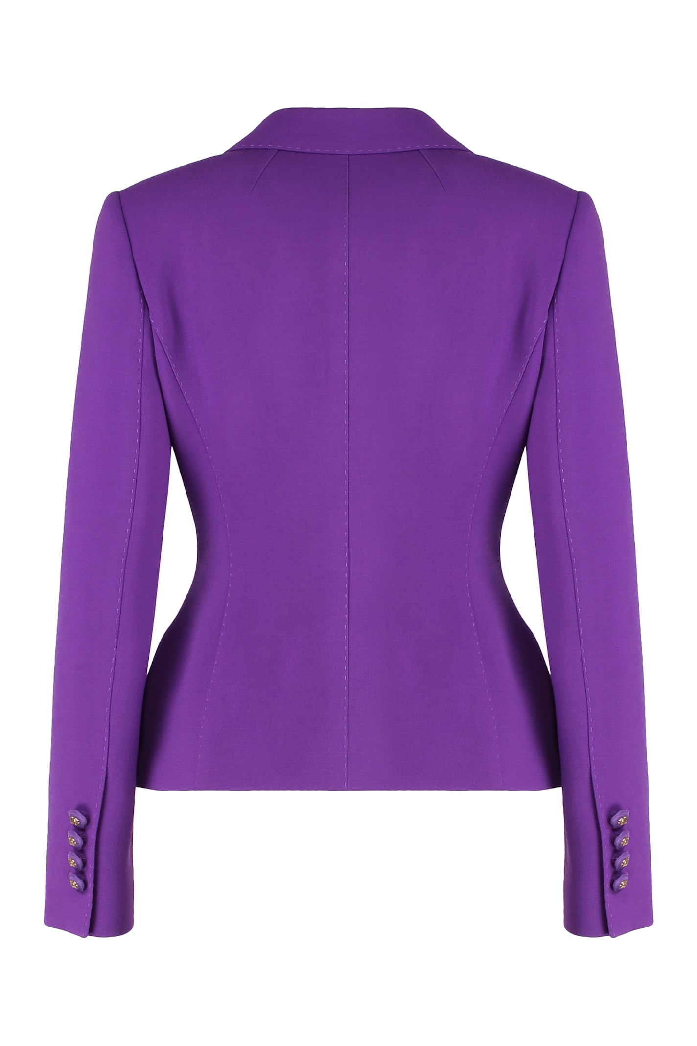 Dolce & Gabbana Dolce Wool Crepe Jacket In Purple