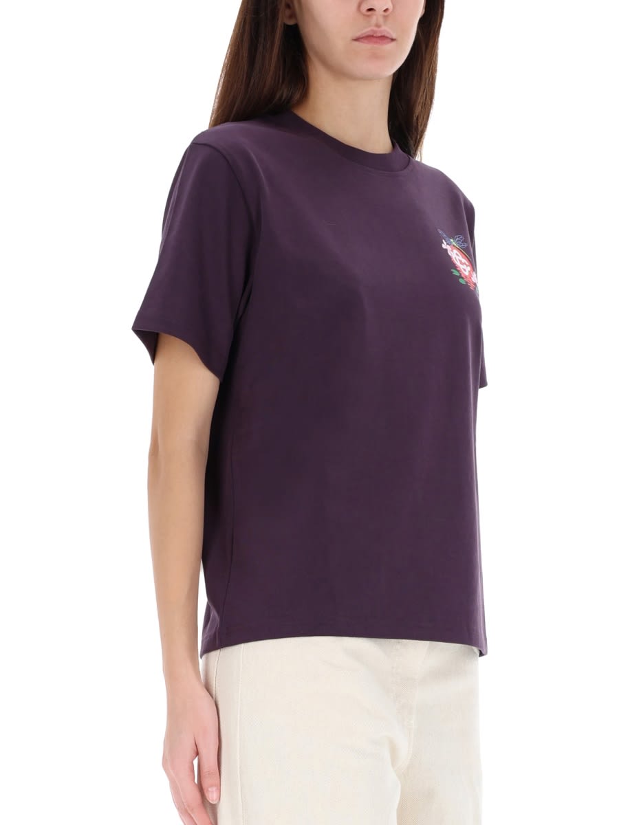 Casablanca T-shirt With Print In Purple