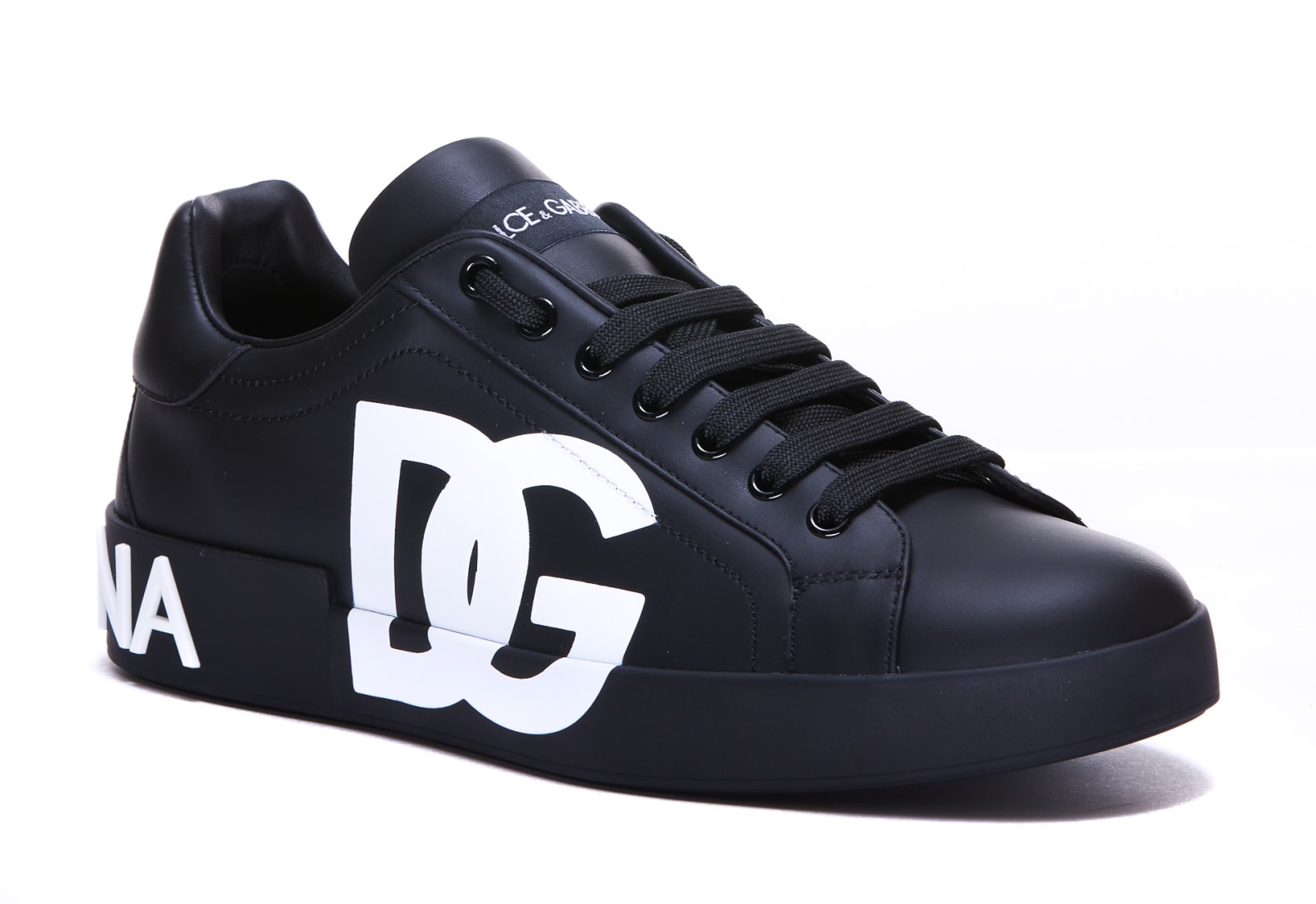 Shop Dolce & Gabbana Portofino Sneakers In Black