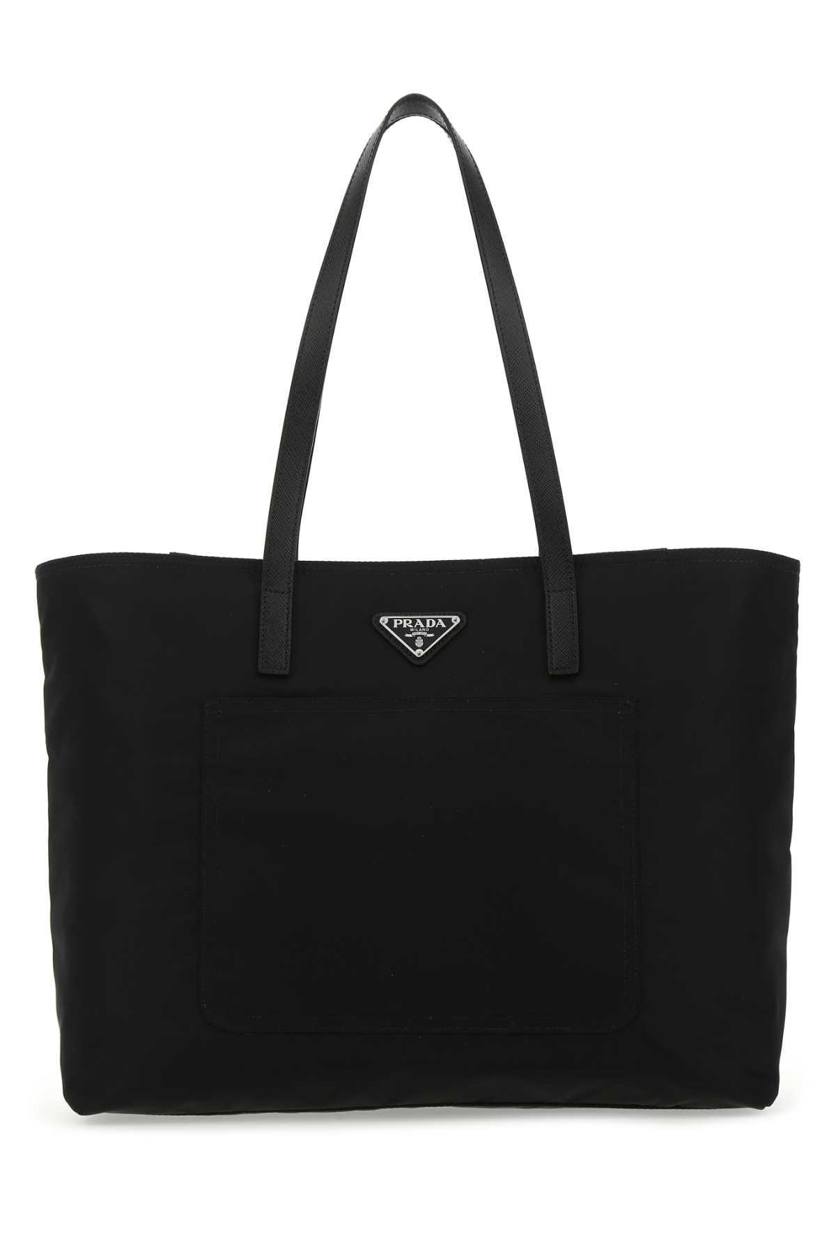 Shop Prada Black Nylon Shopping Bag In F0002