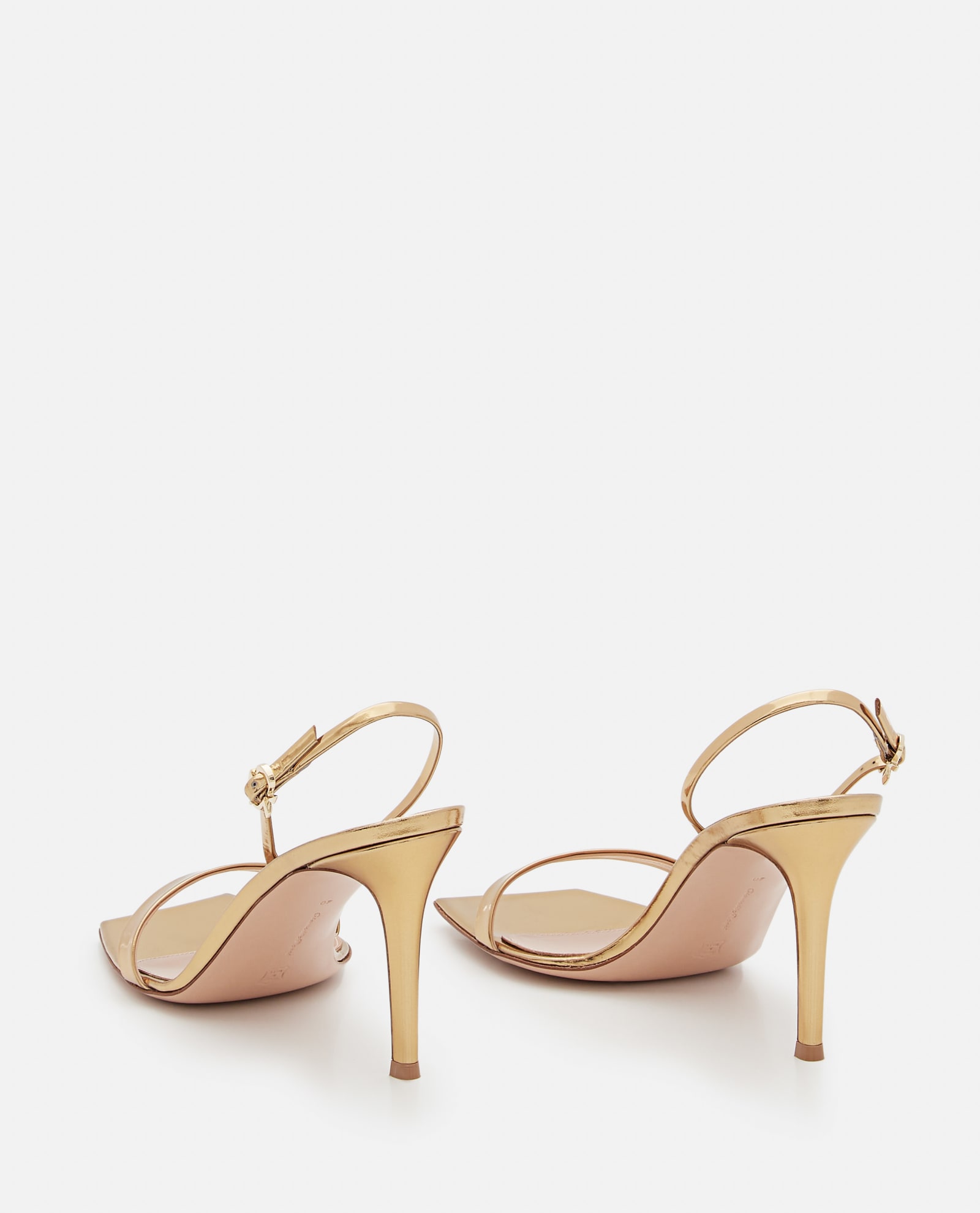 Gianvito Rossi 95mm Metallic Slingback Sandals In Golden