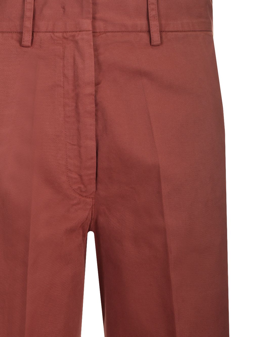Shop Forte Forte Soft Cotton Twill Trousers In Brown