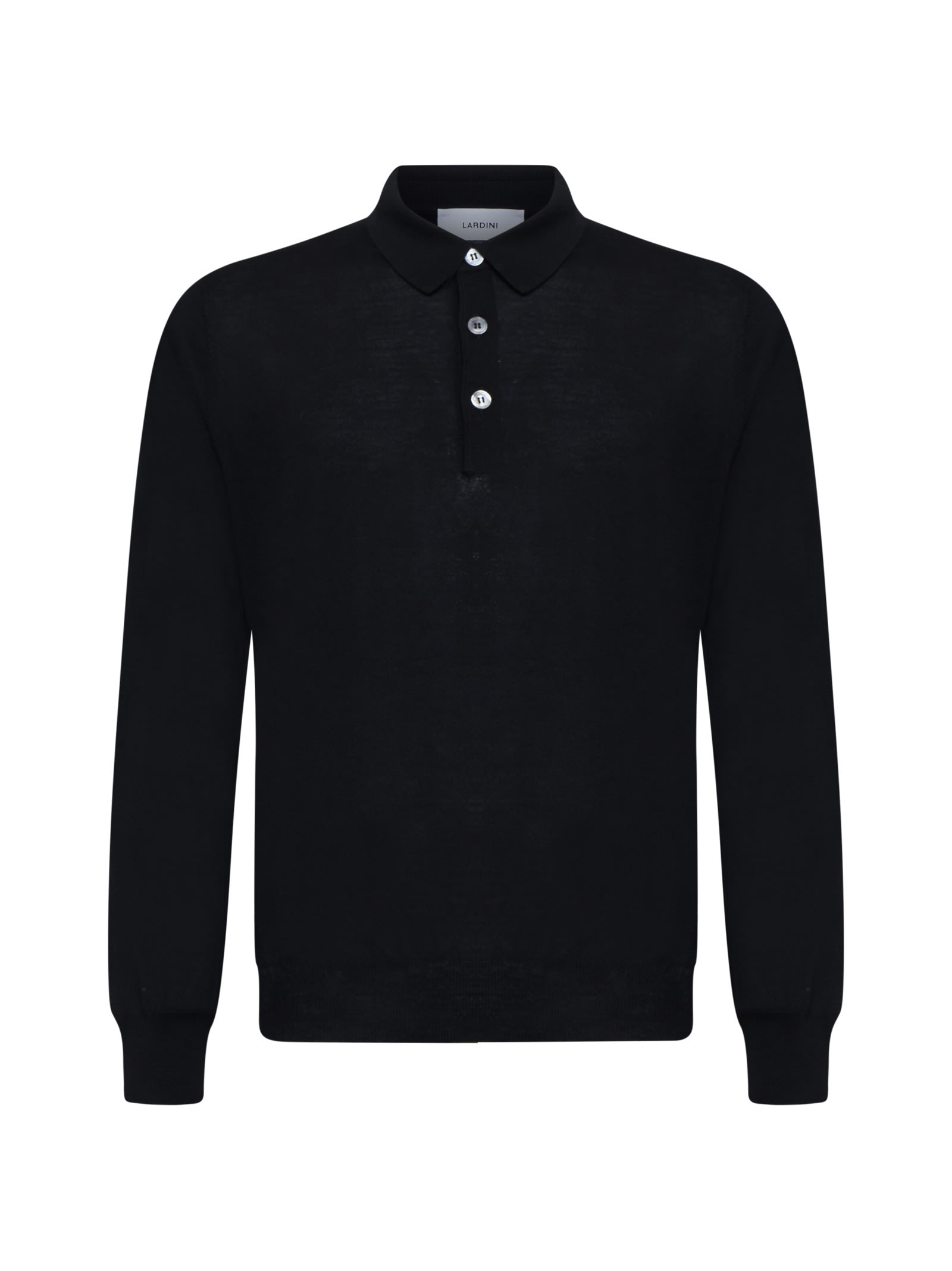 Shop Lardini Polo Shirt In Black