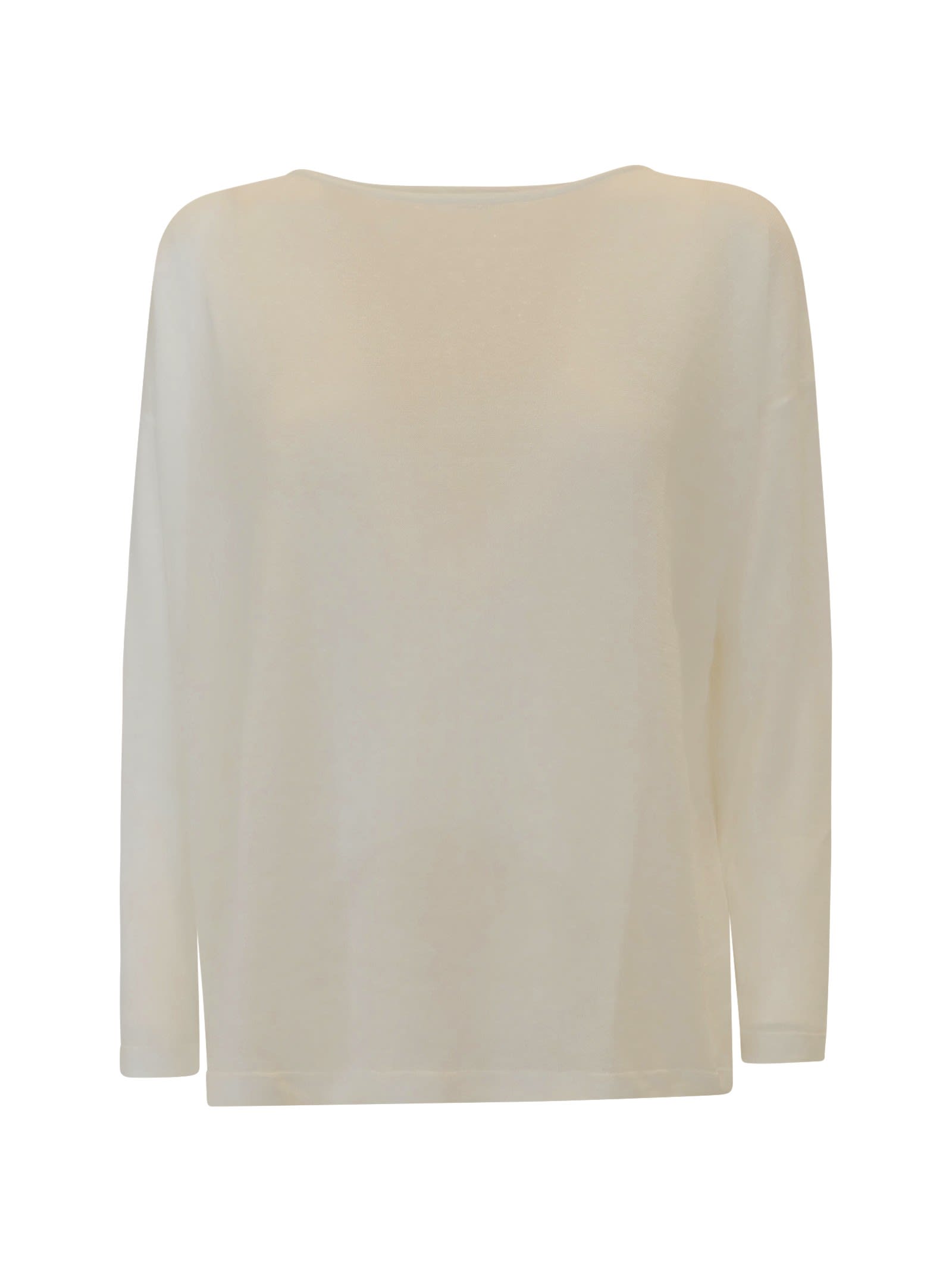 P.A.R.O.S.H PAROSH BABYLON IVORY LINEN/VISCOSE SWEATER