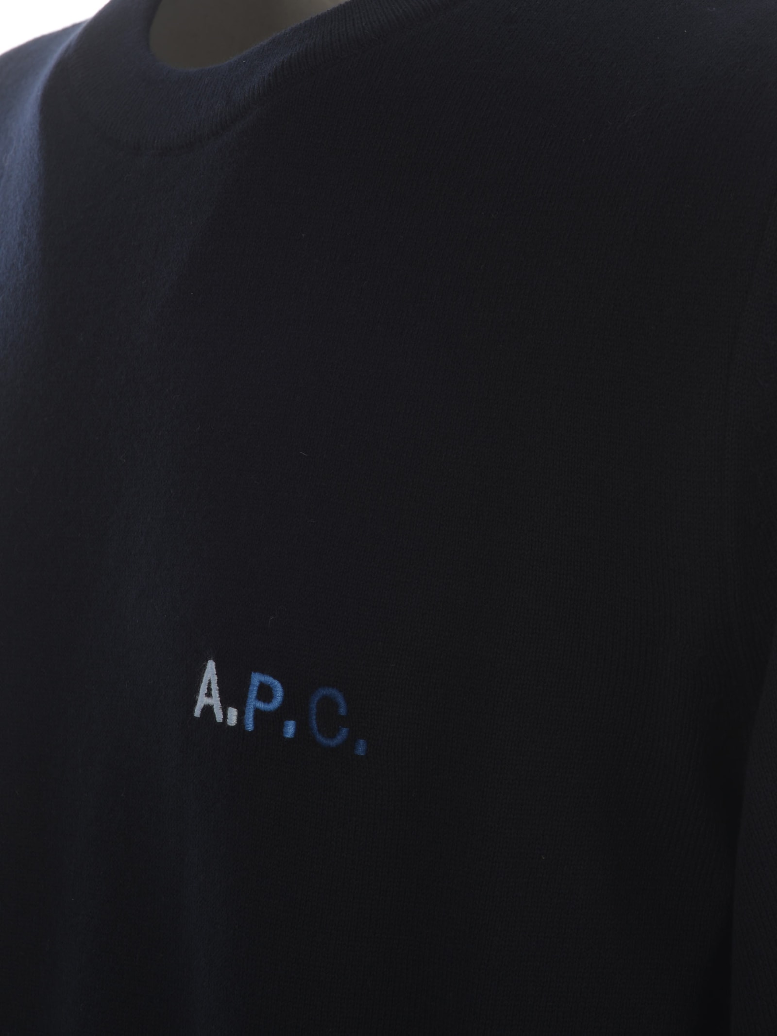 Shop Apc Sweater A.p.c. In Cotton In Blu