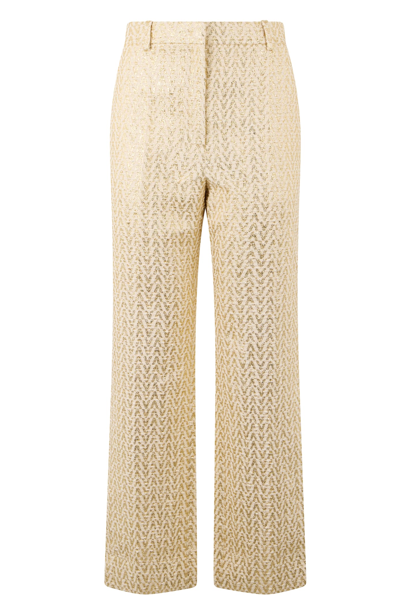 Valentino Optical  Bouclé Trousers In White