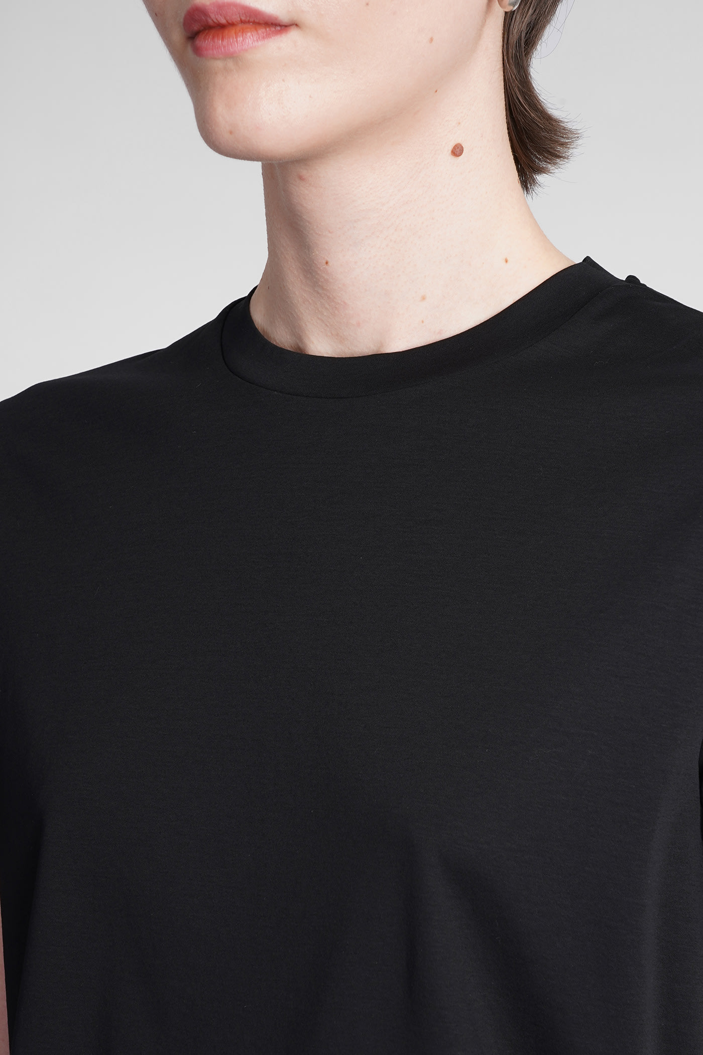 Shop Jil Sander T-shirt In Black Cotton In Nero