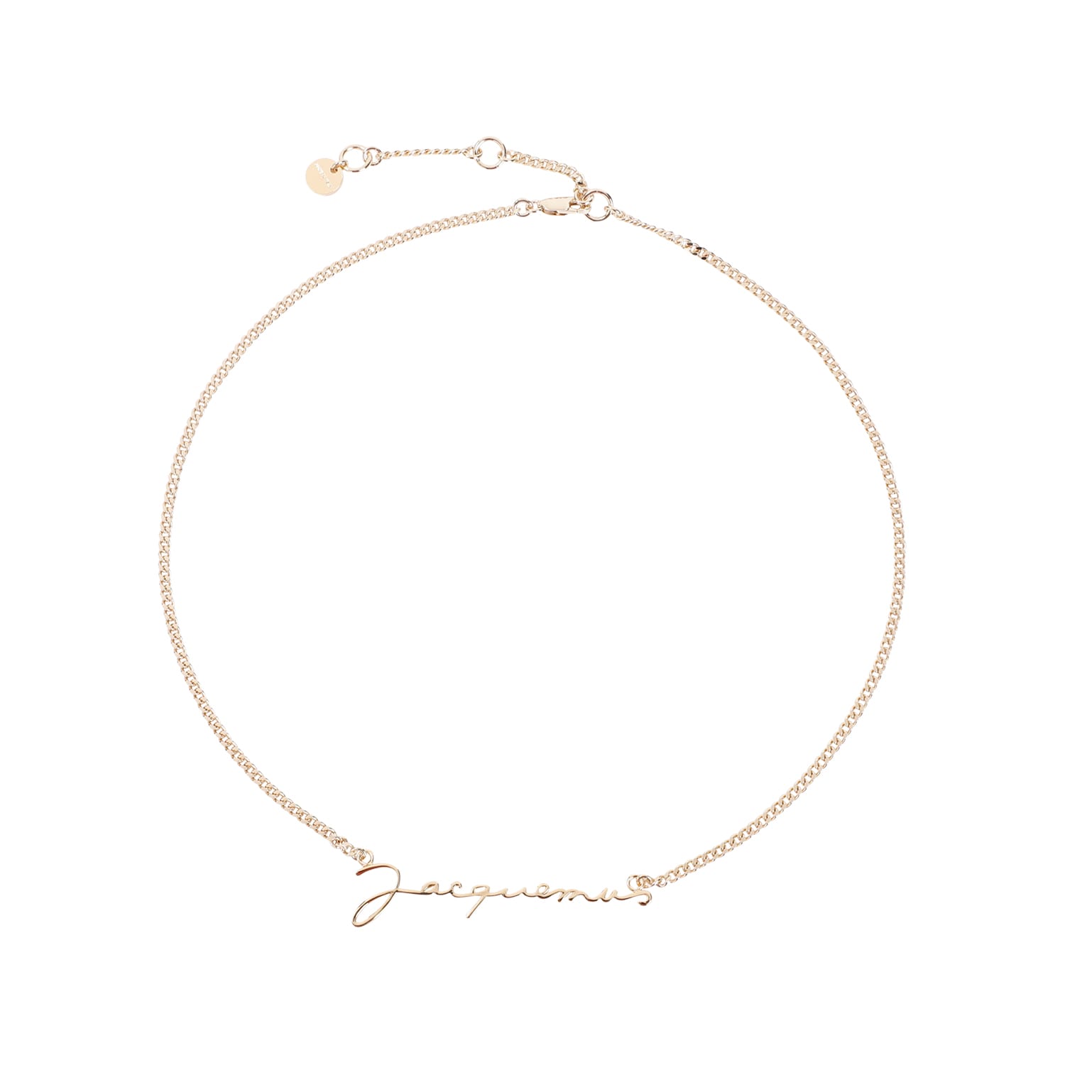 Jacquemus Adjustable Fine Chain Necklace With Golden-tone Hardware In Gold