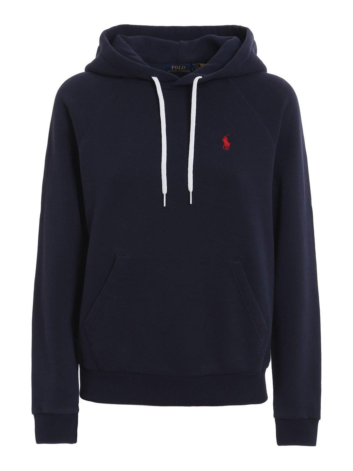 Polo Ralph Lauren Polo Pony-embroidered Zip-up Hoodie In Blue