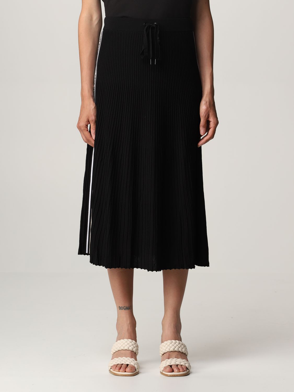 Click to view more detailed imagery on our partner's website Michael Michael Kors Skirt Pleated Jogging Skirt In Black