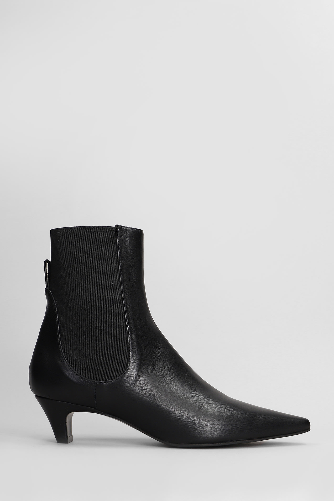 Roberto Festa Puntes High Heels Ankle Boots In Black Leather