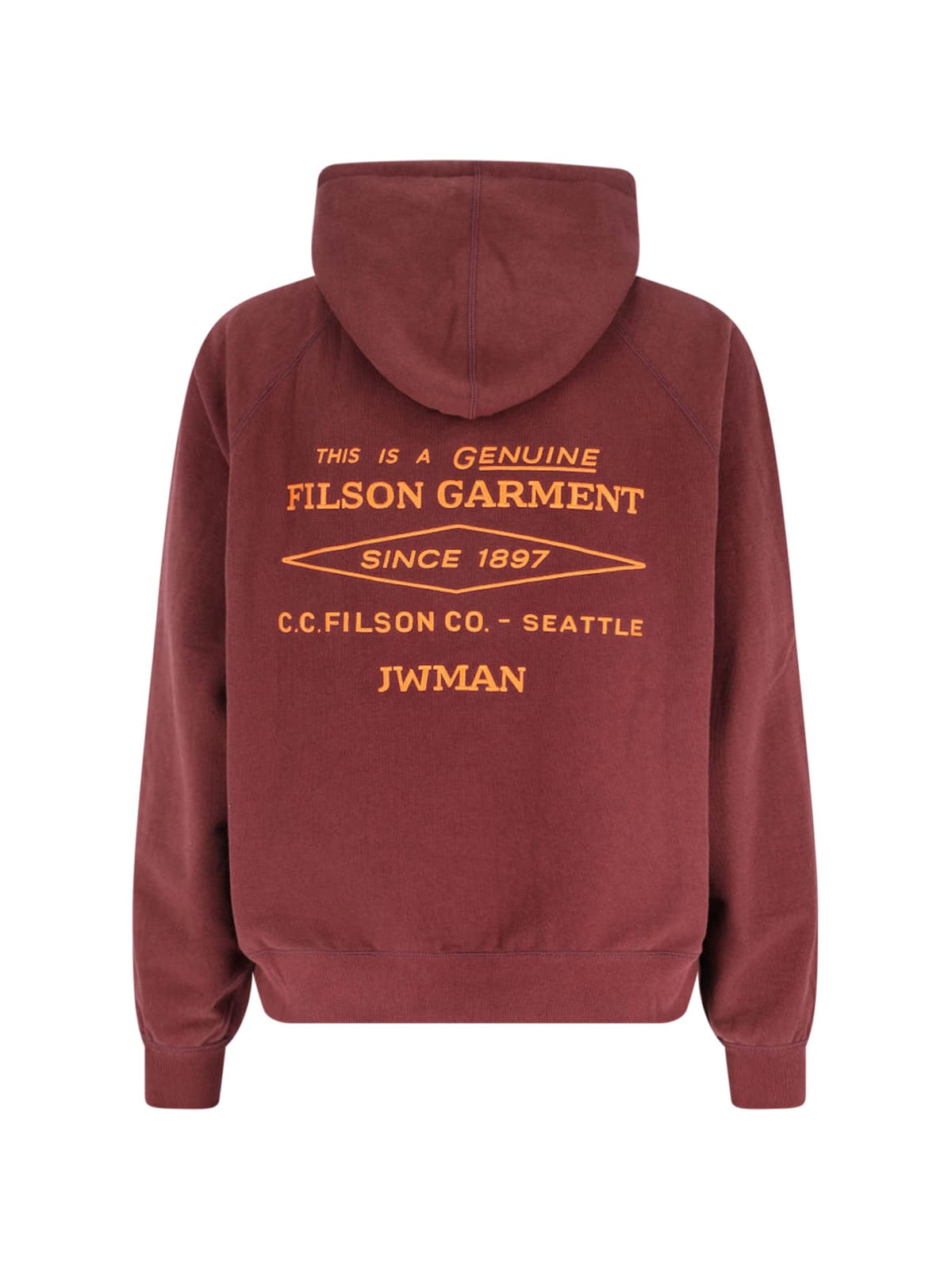 Junya Watanabe Hooded Sweatshirt Kangaroo Pocket Design In Burgundy