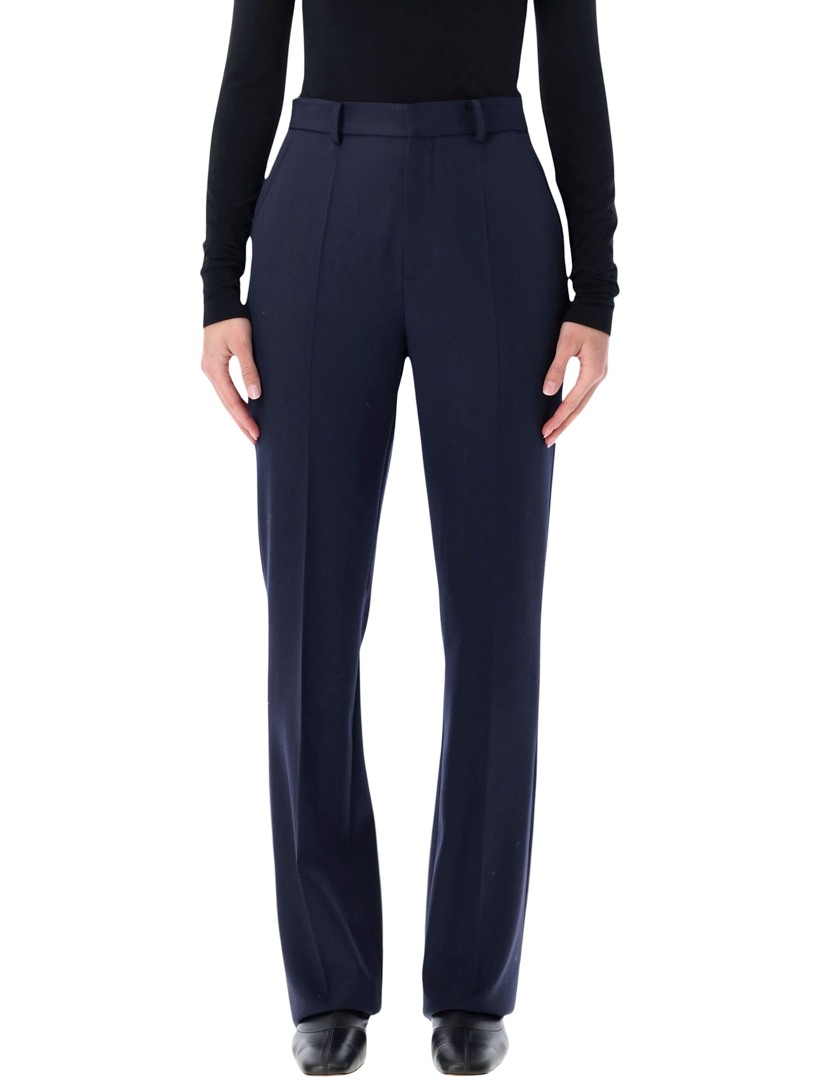 Ralph Lauren Wrigley Grain De Poudre Trousers In Blue