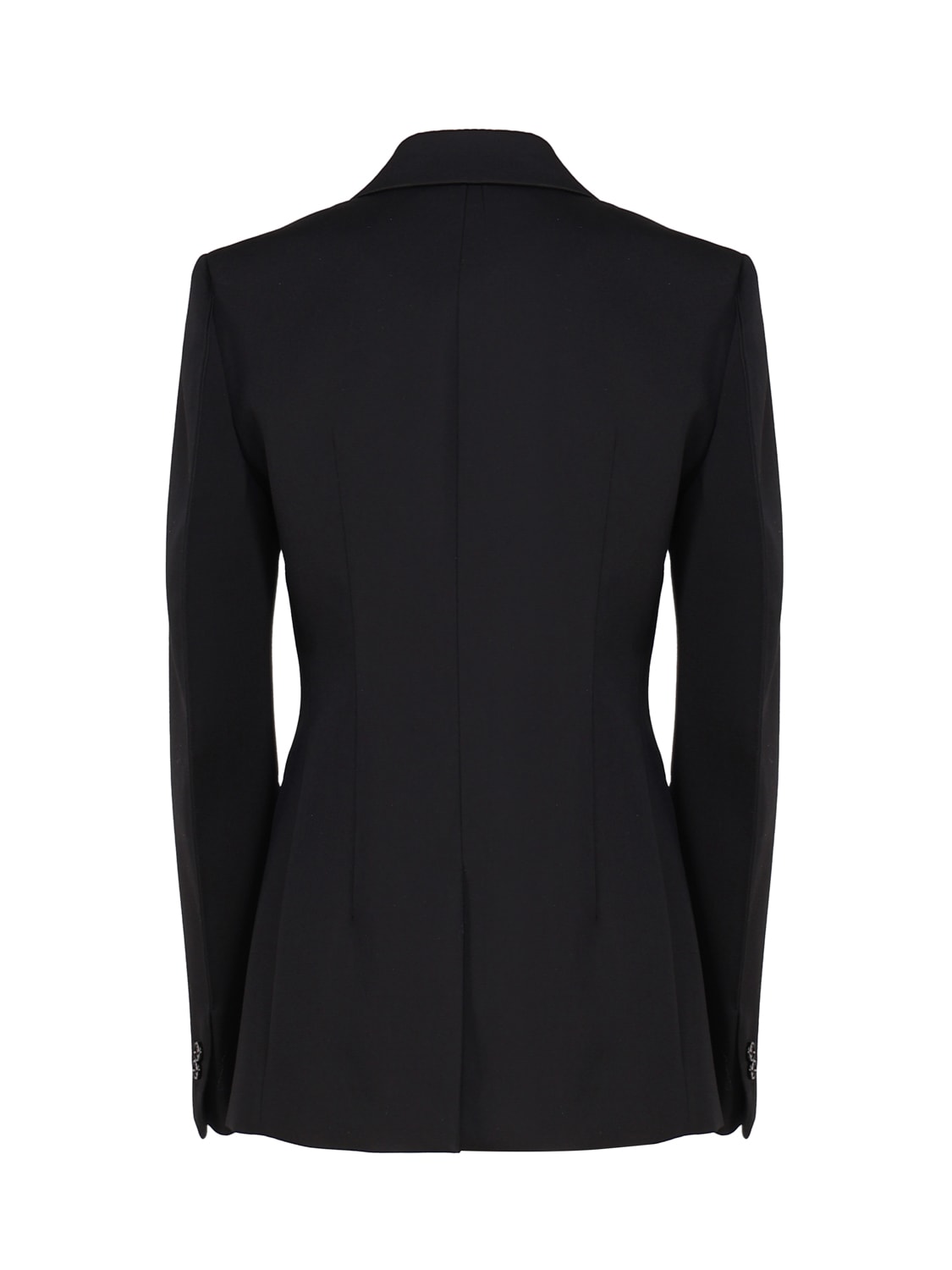 Shop Bottega Veneta Elegant Double-breasted Jacket With Silk Satin Lapels In Black