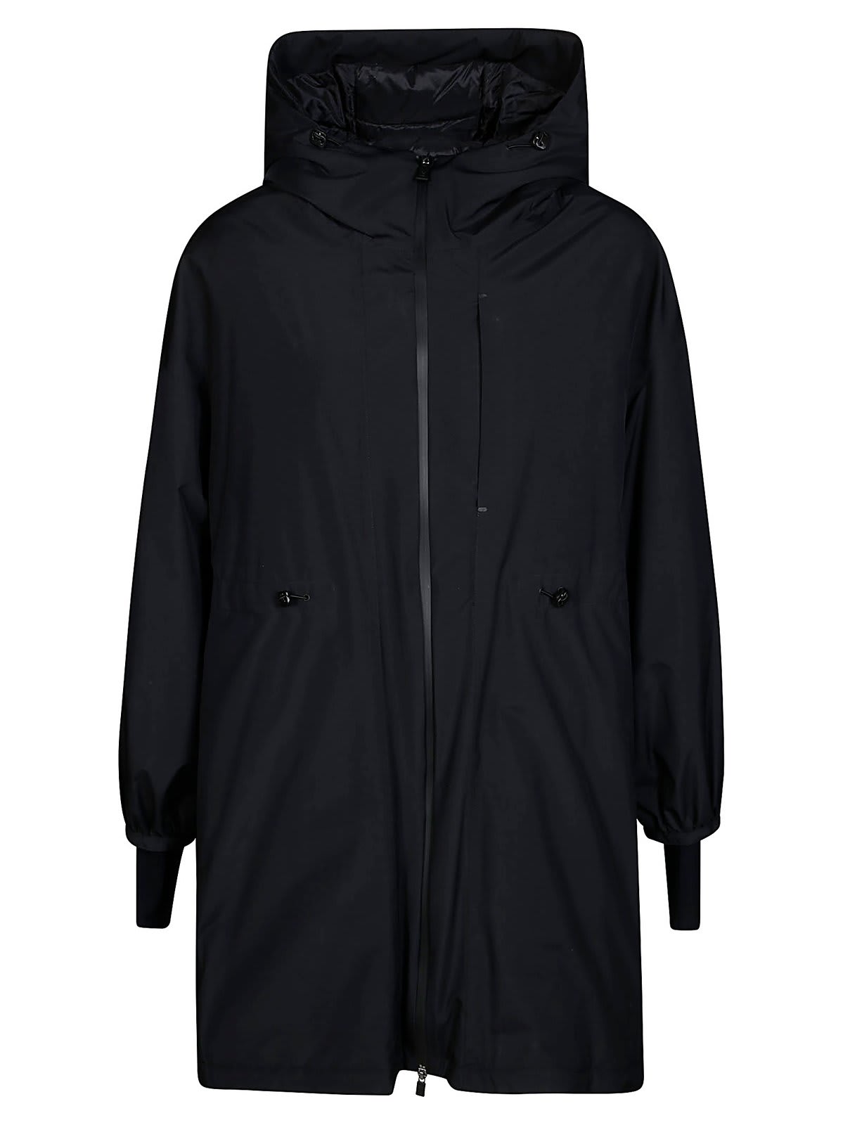 Shop Herno Hooded Padded Coat In Black