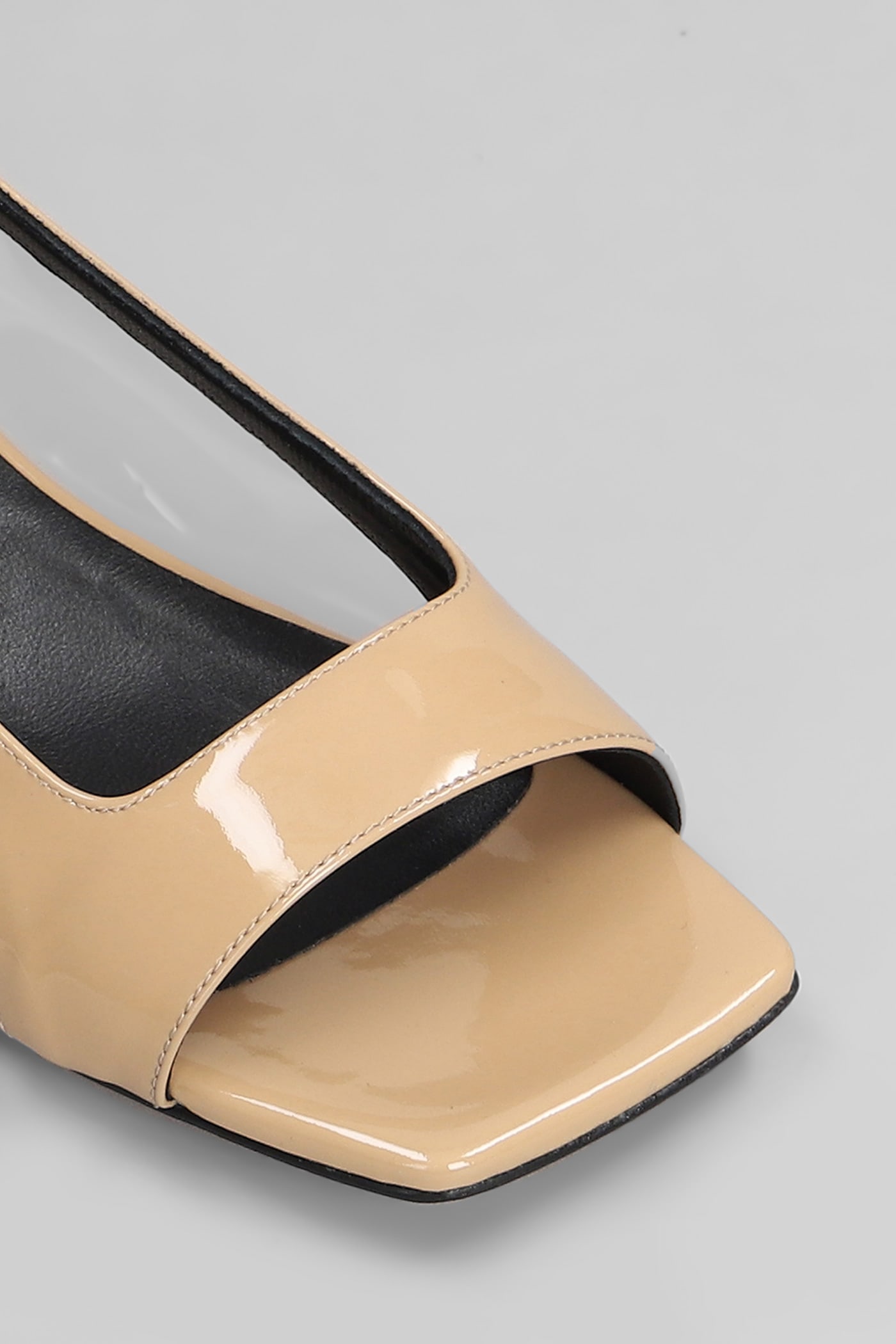 Alchimia Sandals In Beige Patent Leather