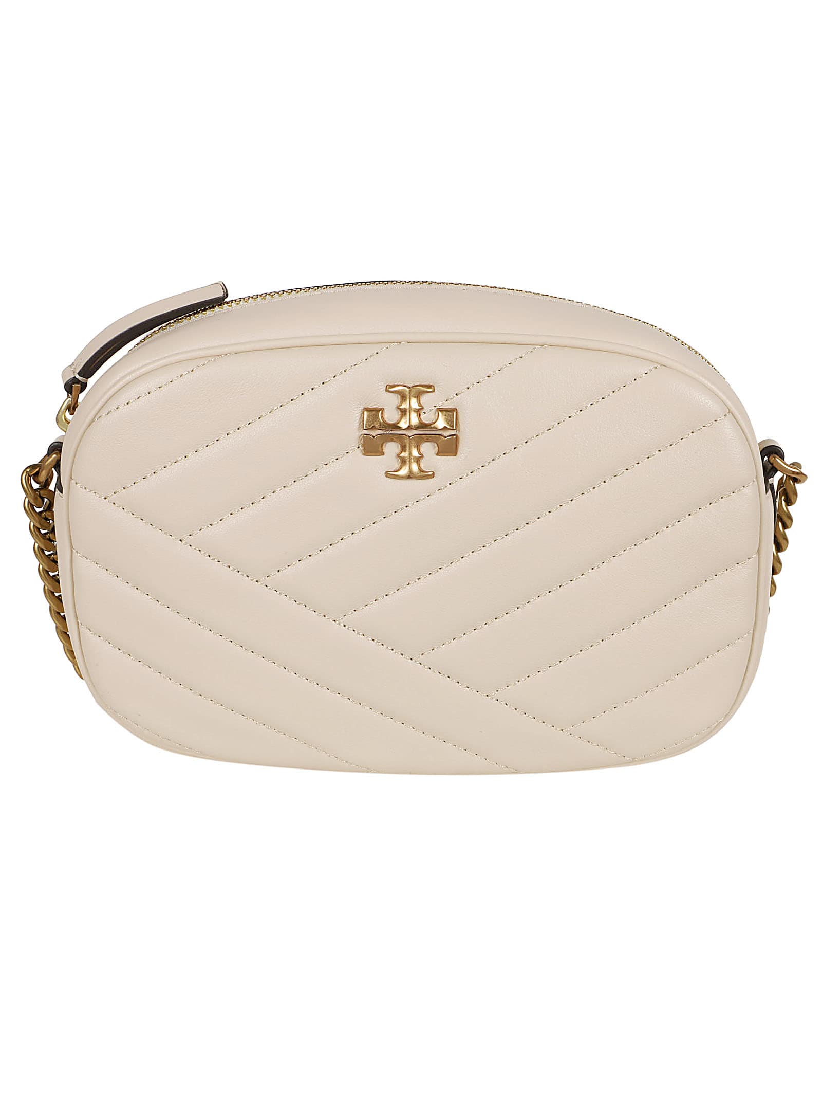 Shop Tory Burch Kira Chevron Camera Bag In New Cream