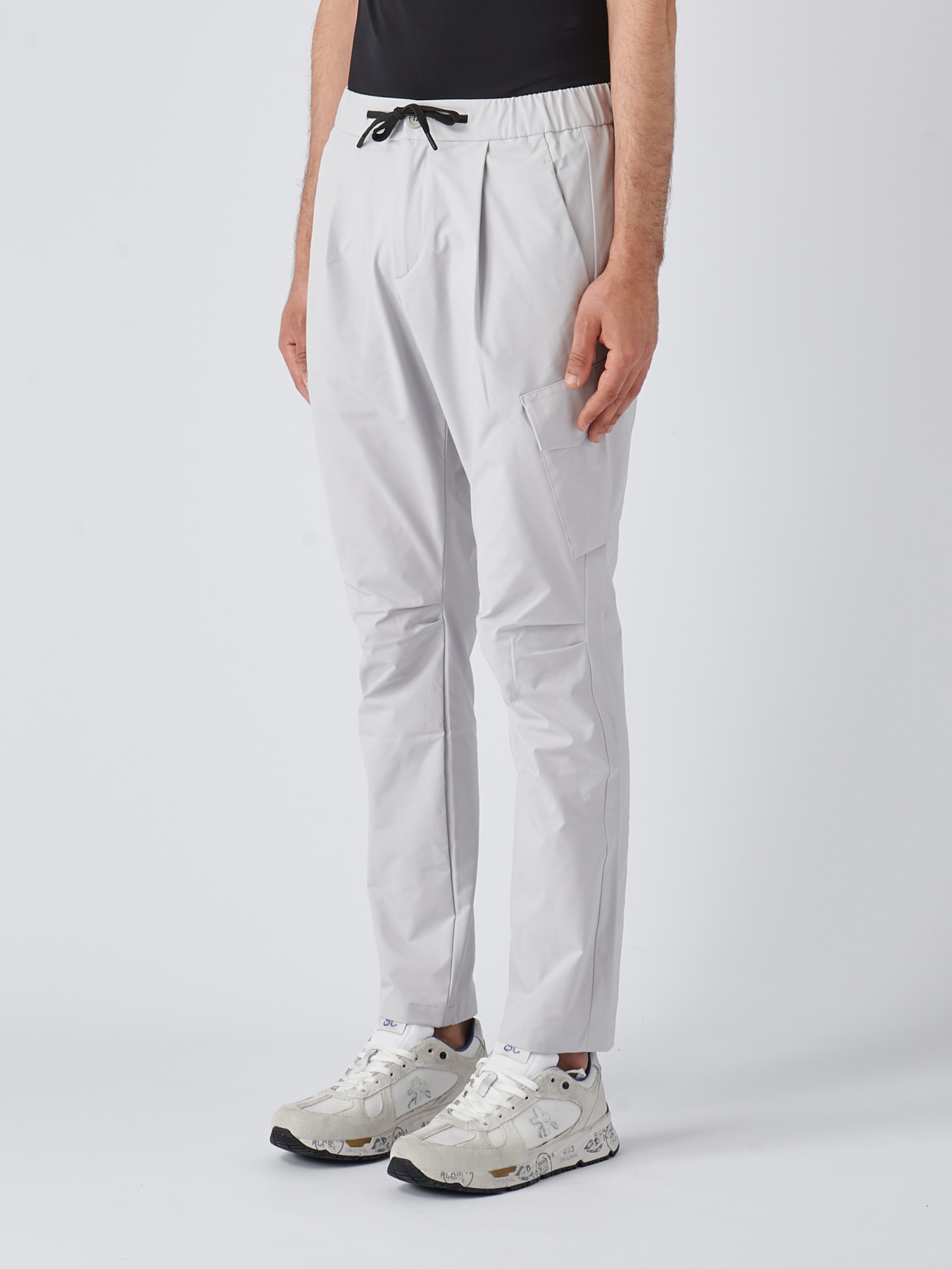 Shop Herno Pantalone Laminer Con Tasca A Trousers In Chantilly