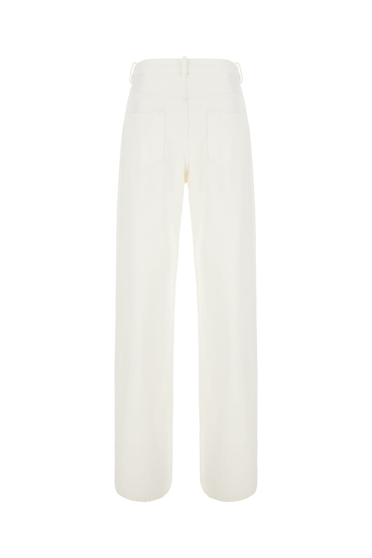 Ann Demeulemeester White Claire 5-pockets Comfort Trousers In 002