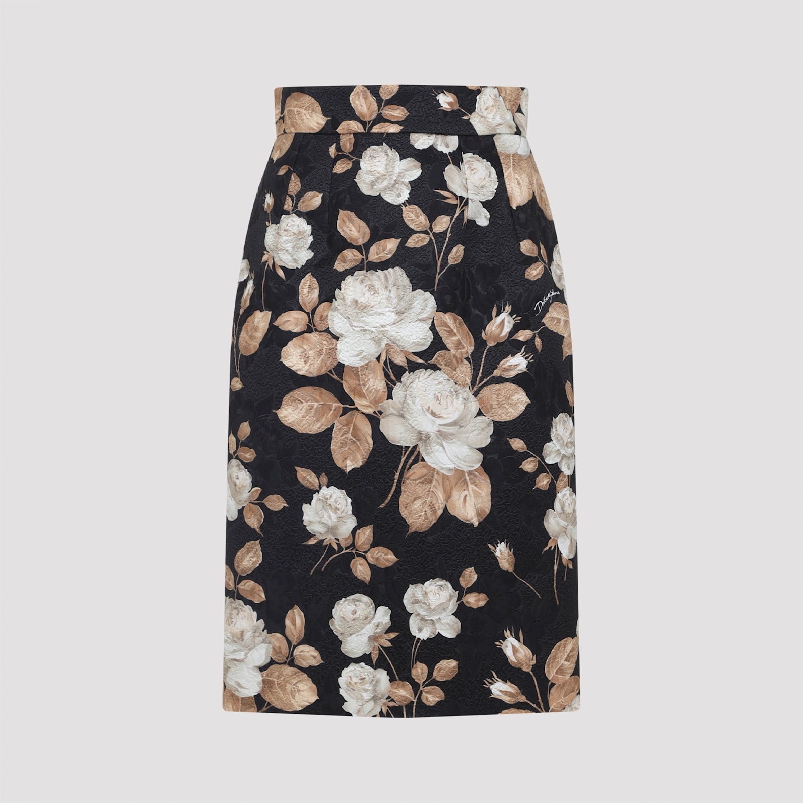 Dolce & Gabbana Multicolour Jacquard Floral Skirt In Multi