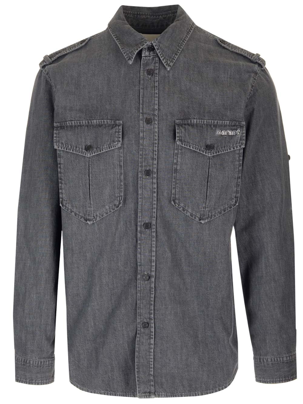 Isabel Marant Marant 'cesar' Chambray Shirt In Grey