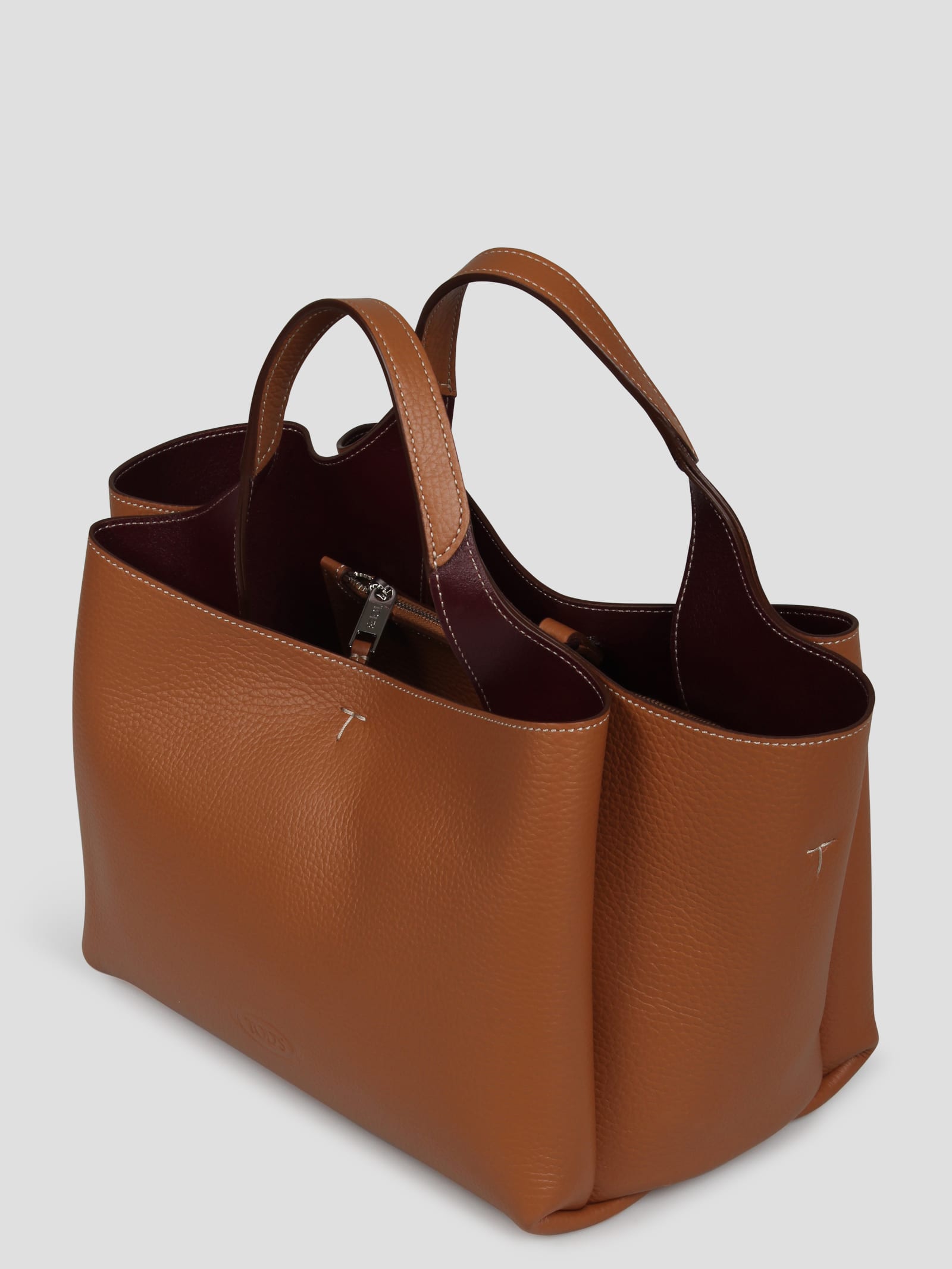 Shop Tod's Mini Tote Bag In Brown