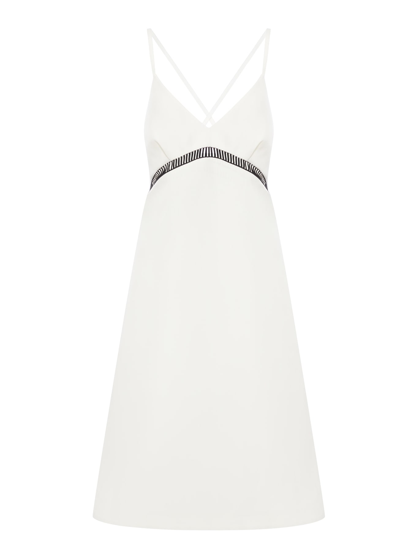 Shop Sacai Double-faced Silk Cotton Dress In Off White