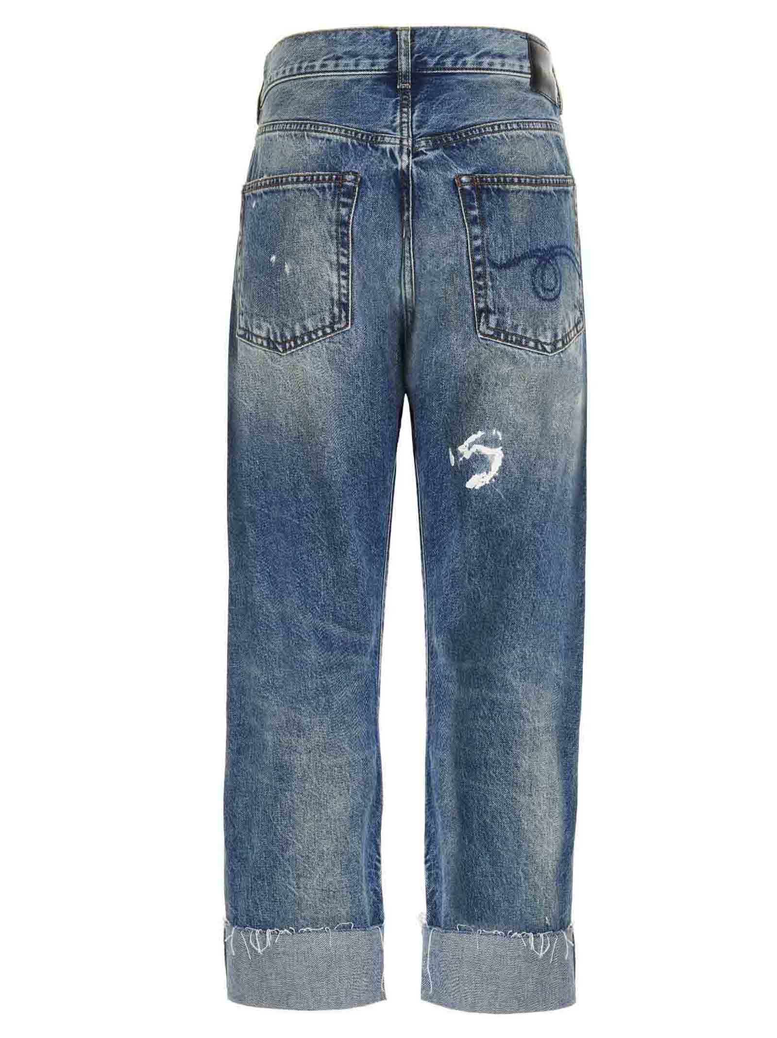 Shop R13 Jeans Cross Over In Blue