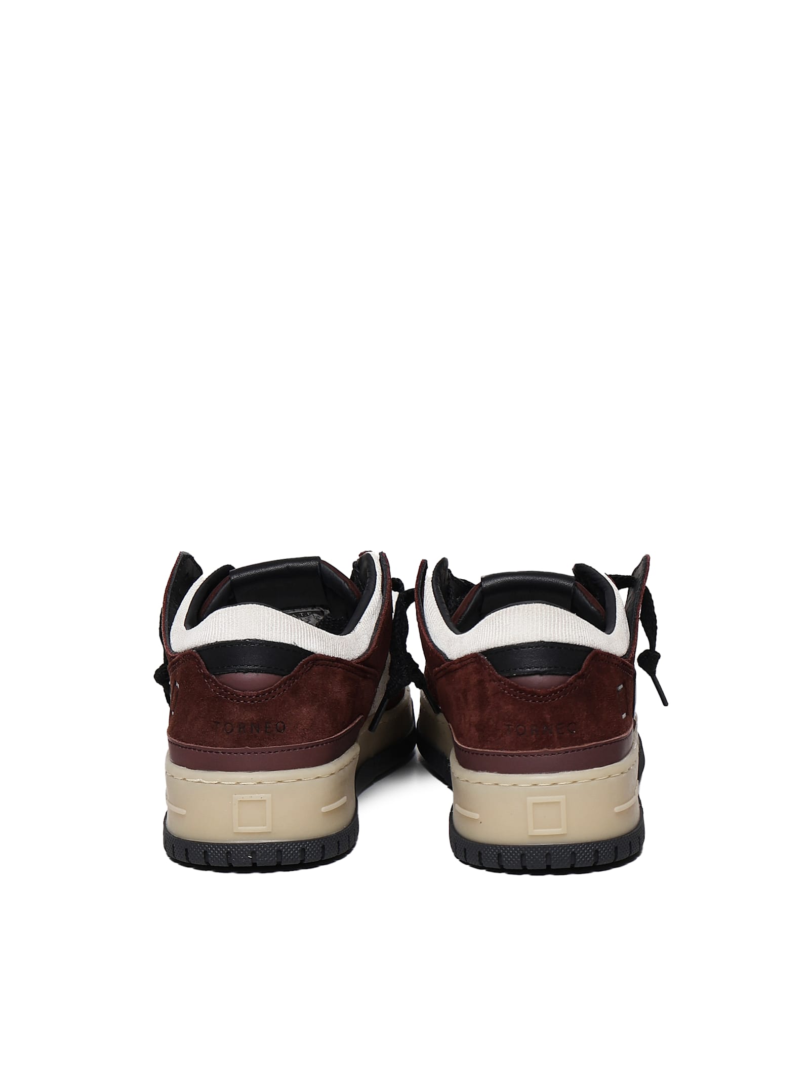 Shop Date Sneakers Torneo Striped In Brown