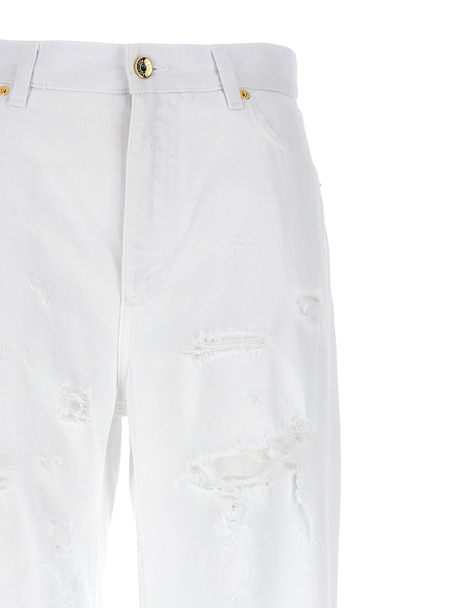 Shop Dolce & Gabbana Boyfriend Jeans In White