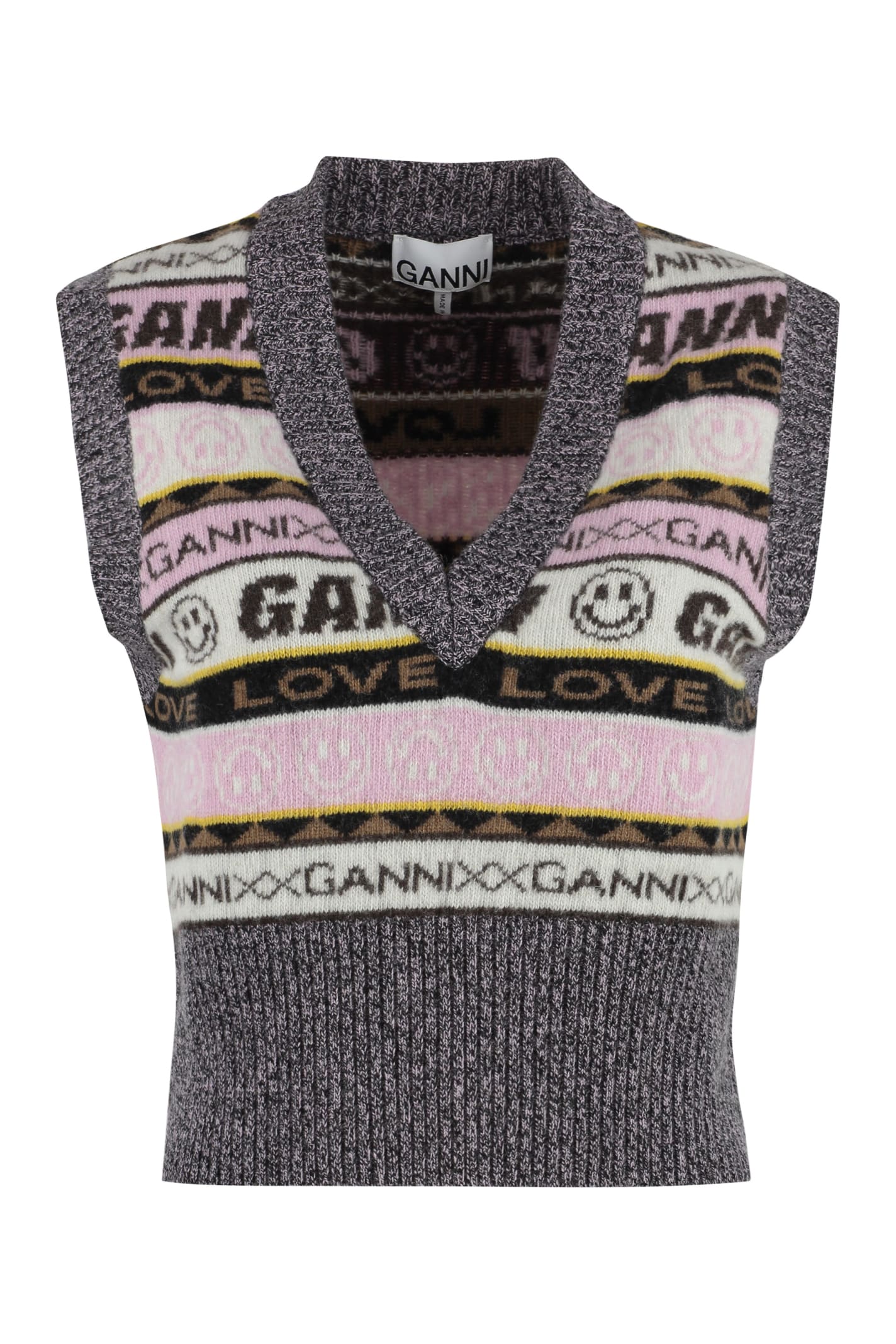 Ganni Graphic Cropped Vest - ShopStyle