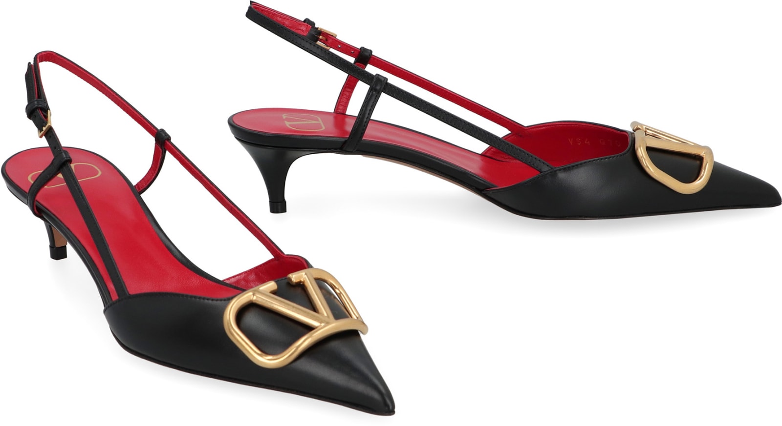 Valentino Vlogo 40 Velvet Slingback Pump In Black