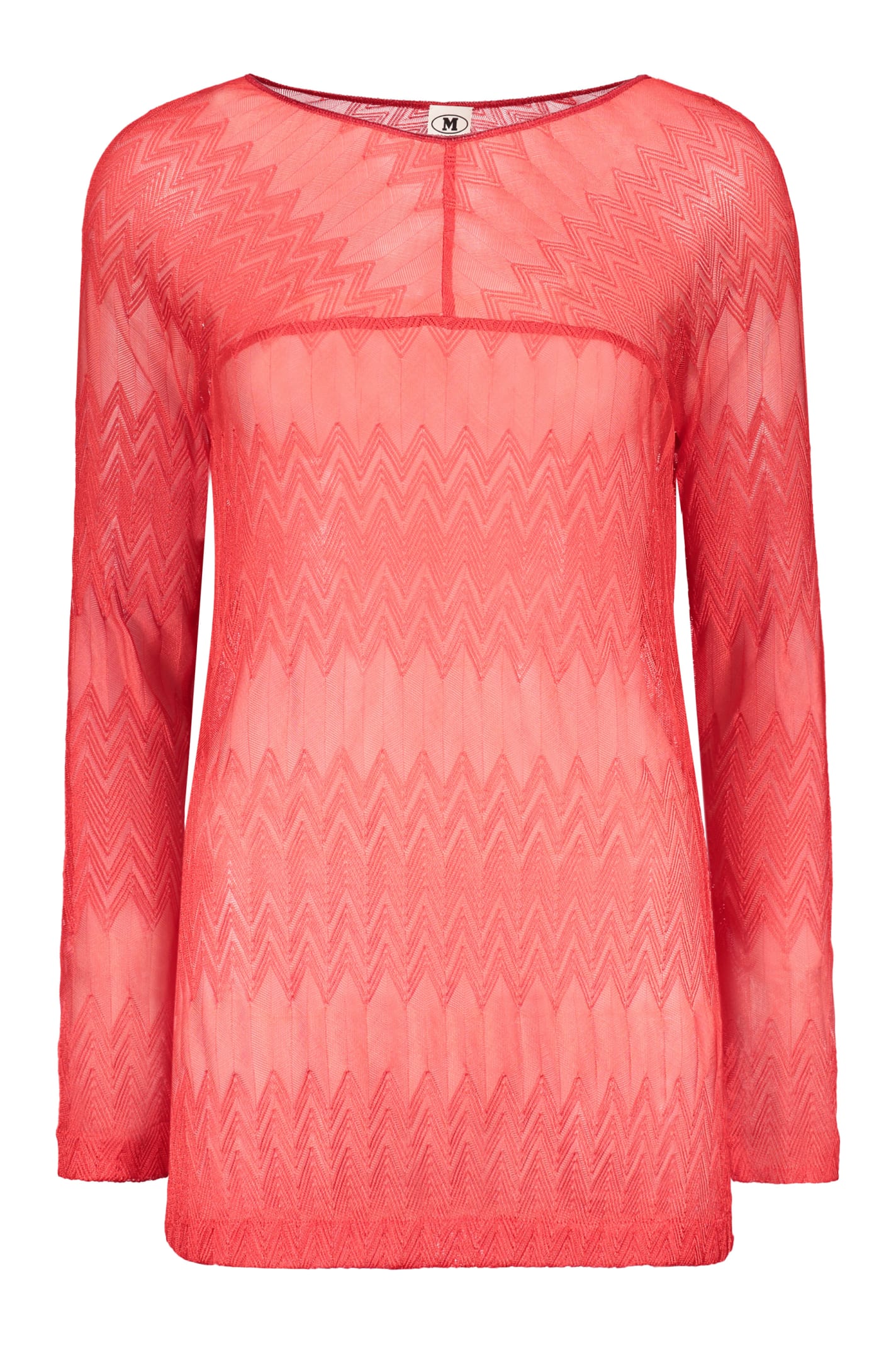 Missoni Knitted T-shirt In Red