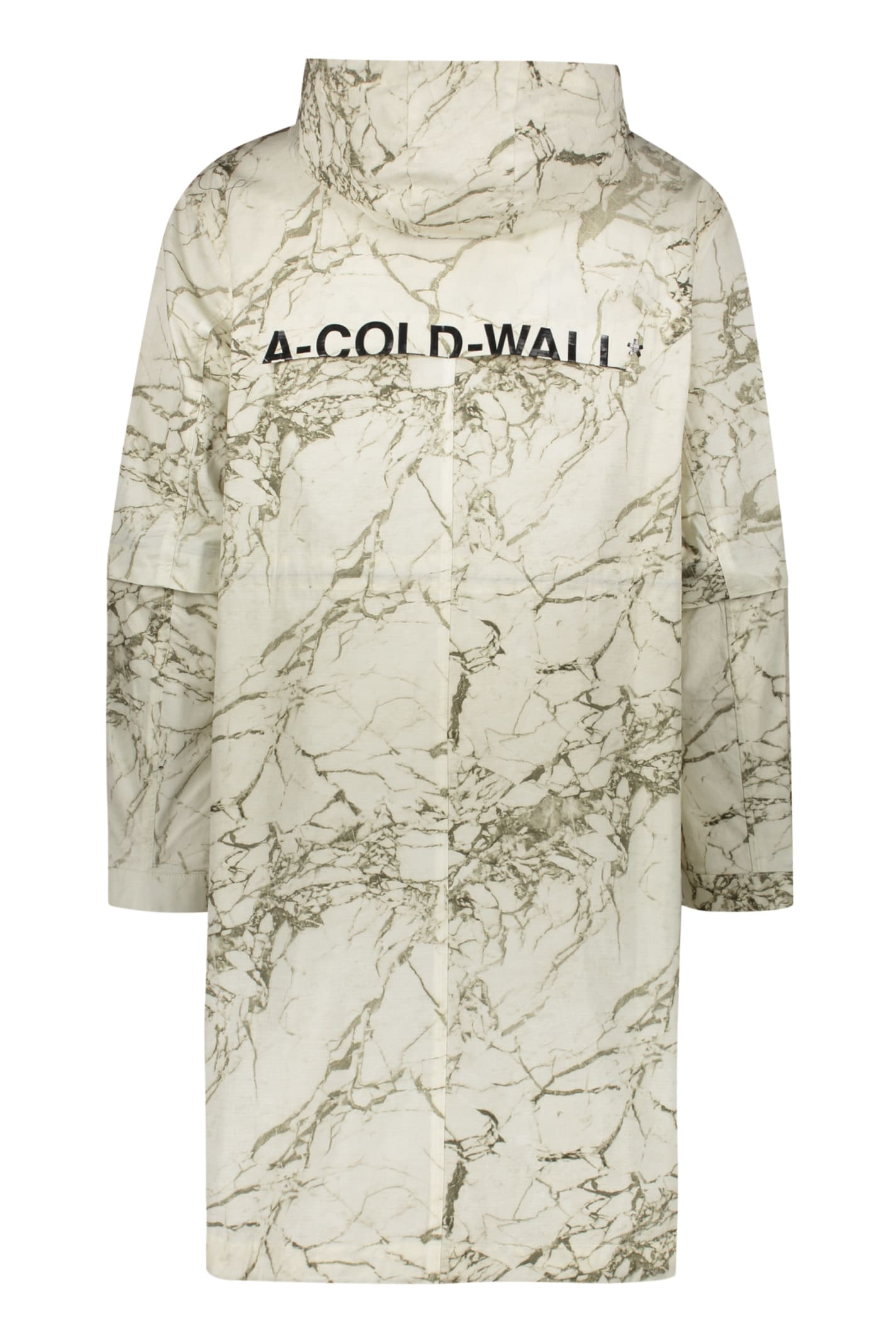 Shop A-cold-wall* Hooded Cotton Parka In Ivory