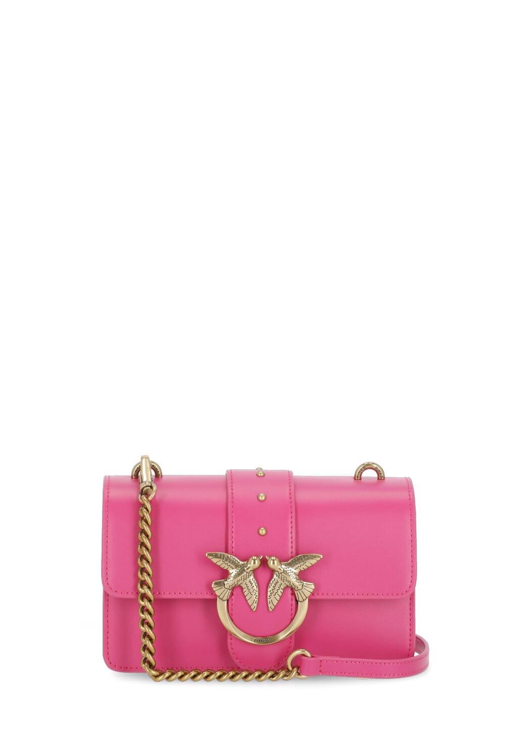 Shop Pinko Love One Mini Bag In Fuchsia