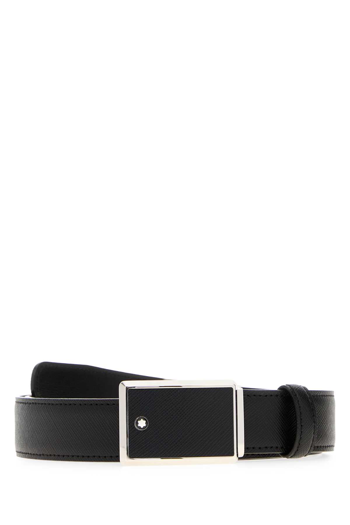 Black Leather Reversible Belt