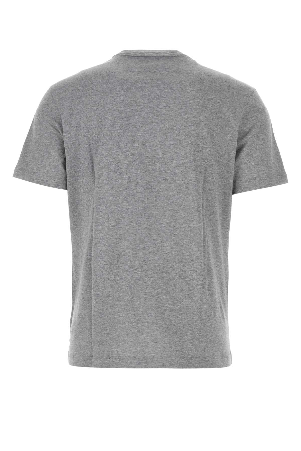 Versace Melange Grey Cotton T-shirt In 1e100