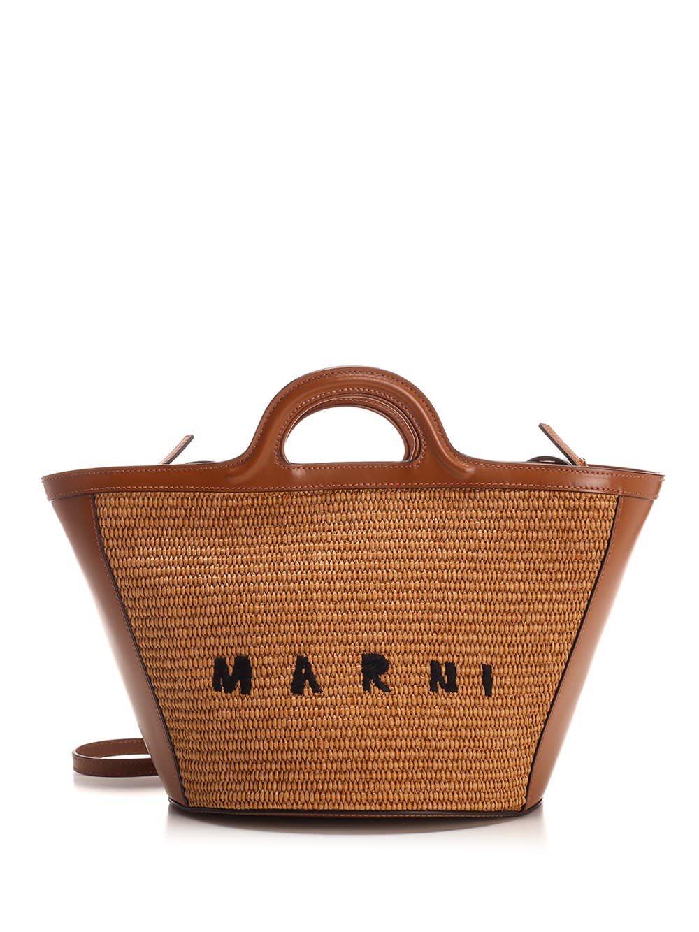 Shop Marni Small Tropicalia Bag In Black