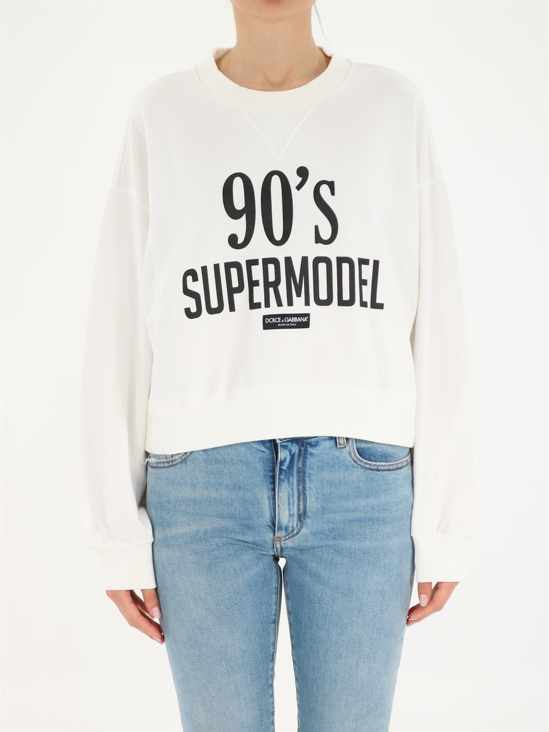 Dolce & Gabbana 90s Supermodel White Sweatshirt