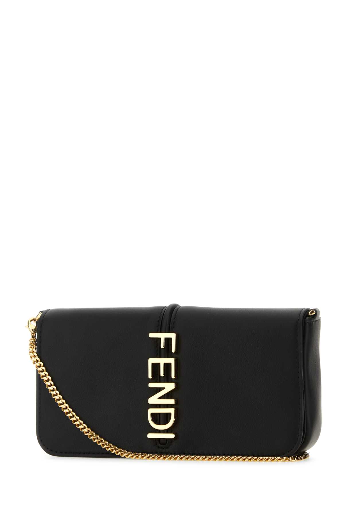 Shop Fendi Black Leather Graphy Wallet