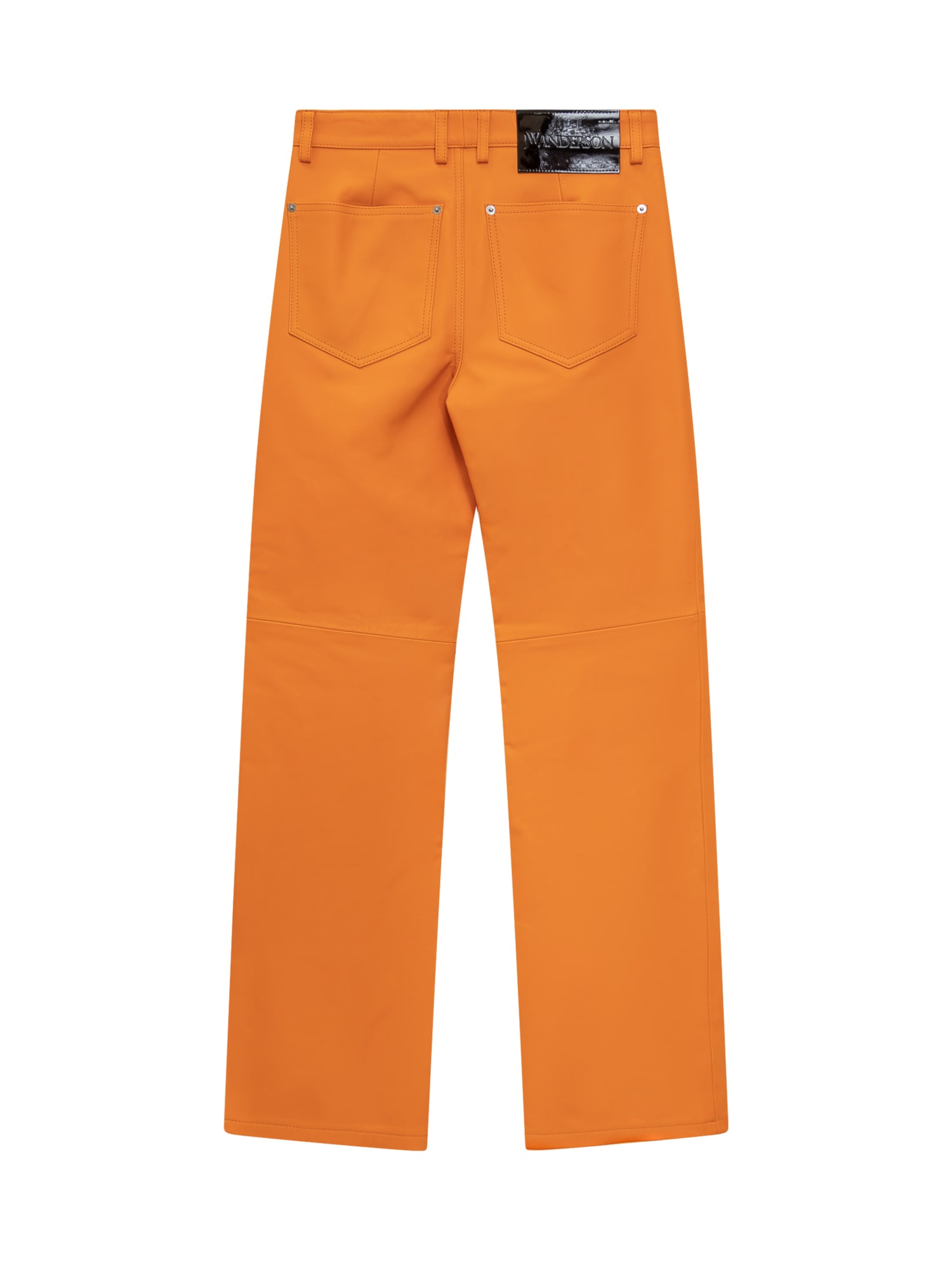 Shop Jw Anderson Leather Trousers In Orange