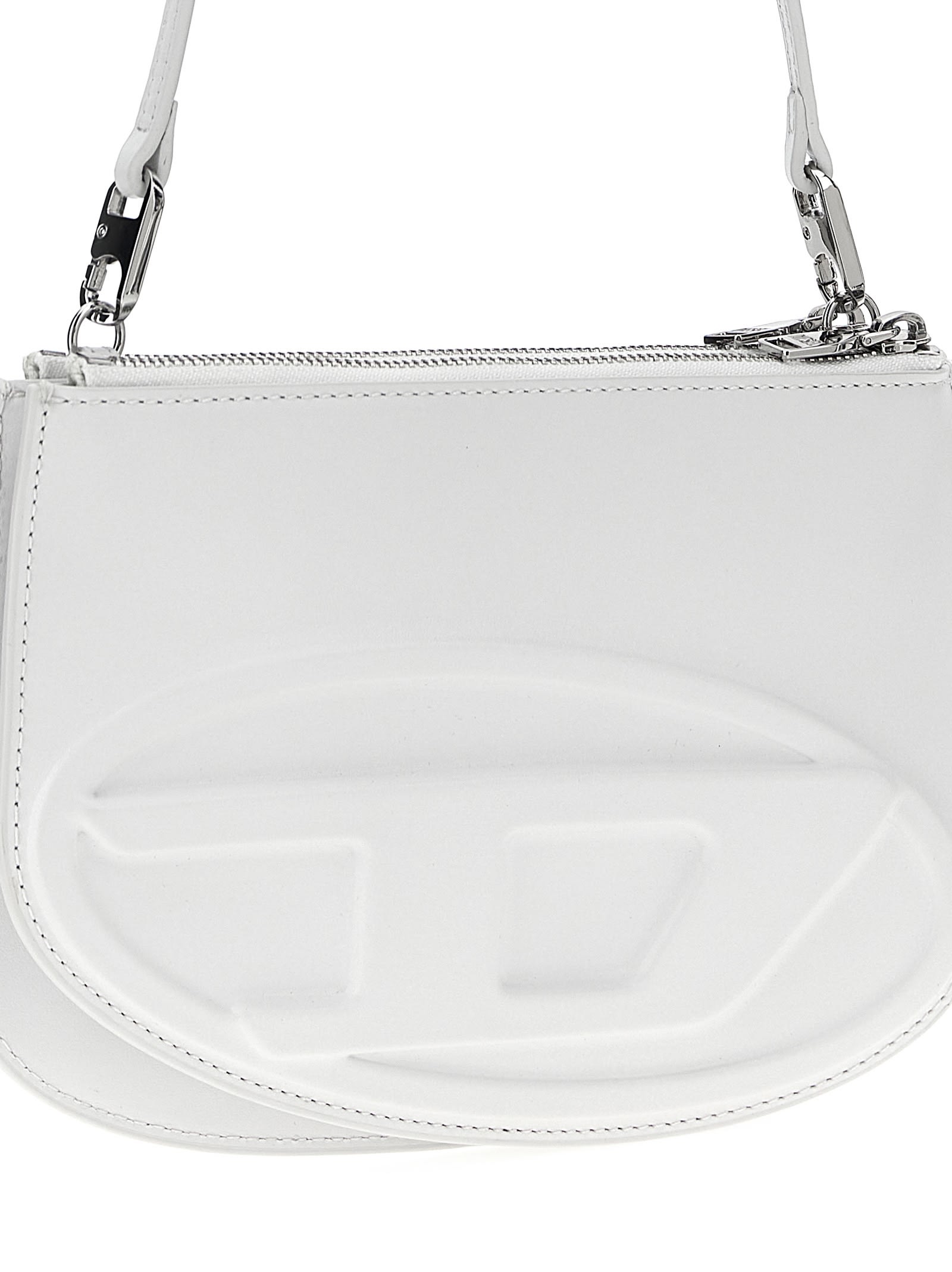 Diesel 1dr Twin Shoulder Bag In White