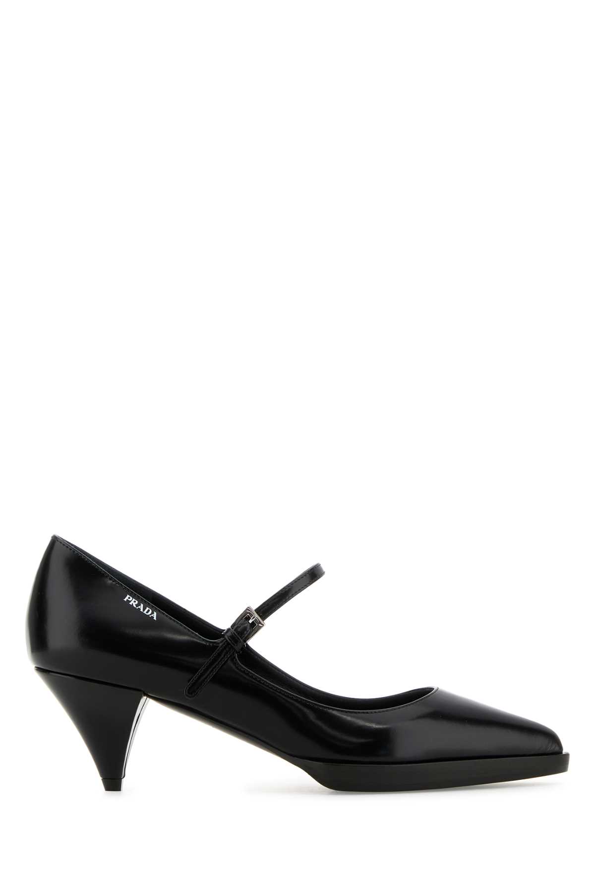 Shop Prada Black Leather Pumps In Nero