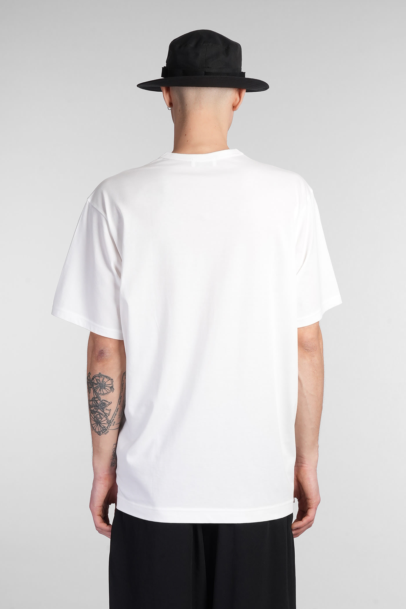 Shop Yohji Yamamoto T-shirt In White Cotton