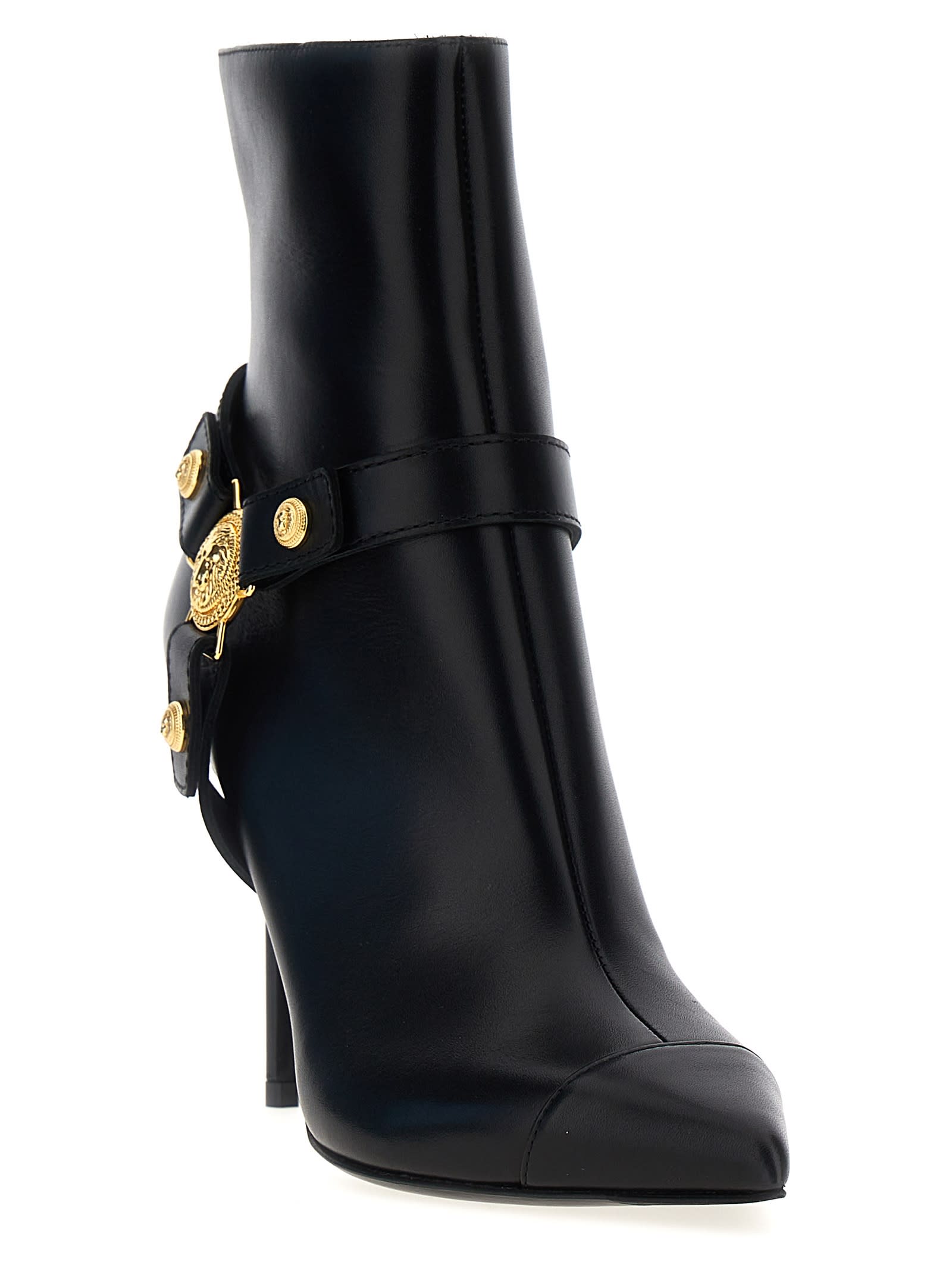 Shop Balmain Eva Ankle Boots In Black