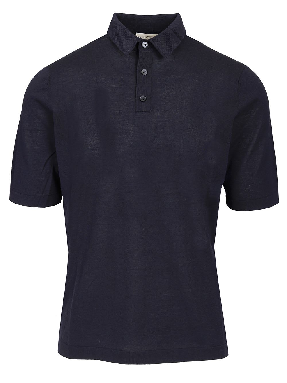 Polo Slim Fit Cotone Celeste