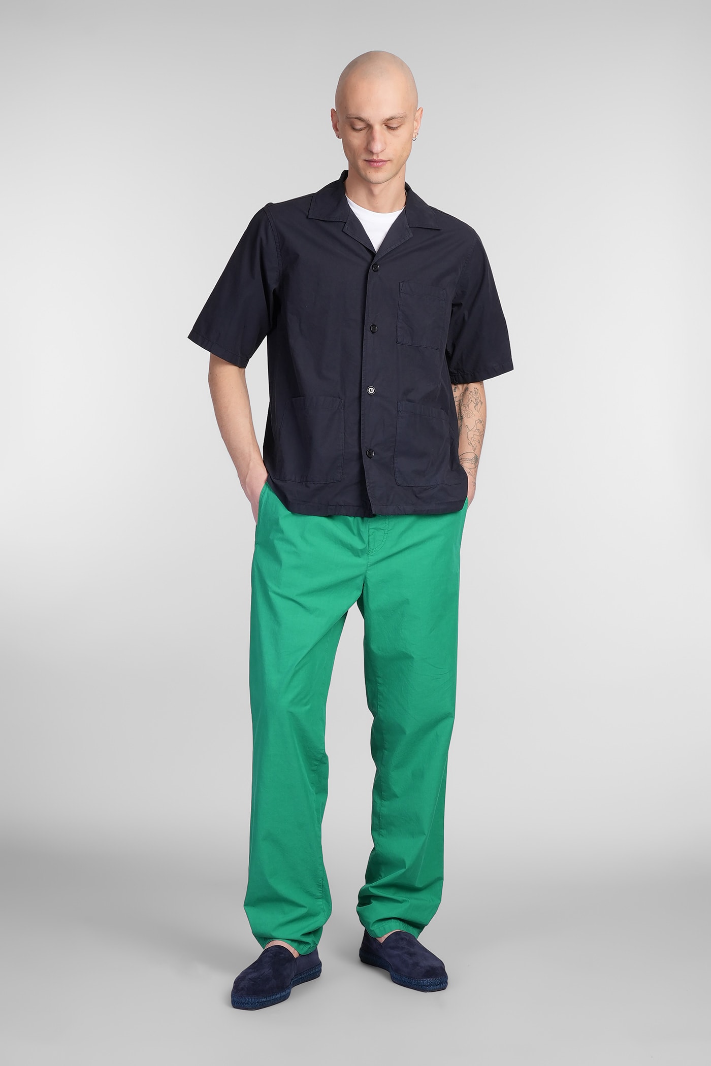 Aspesi Ago Shirt In Blue Cotton In Blue