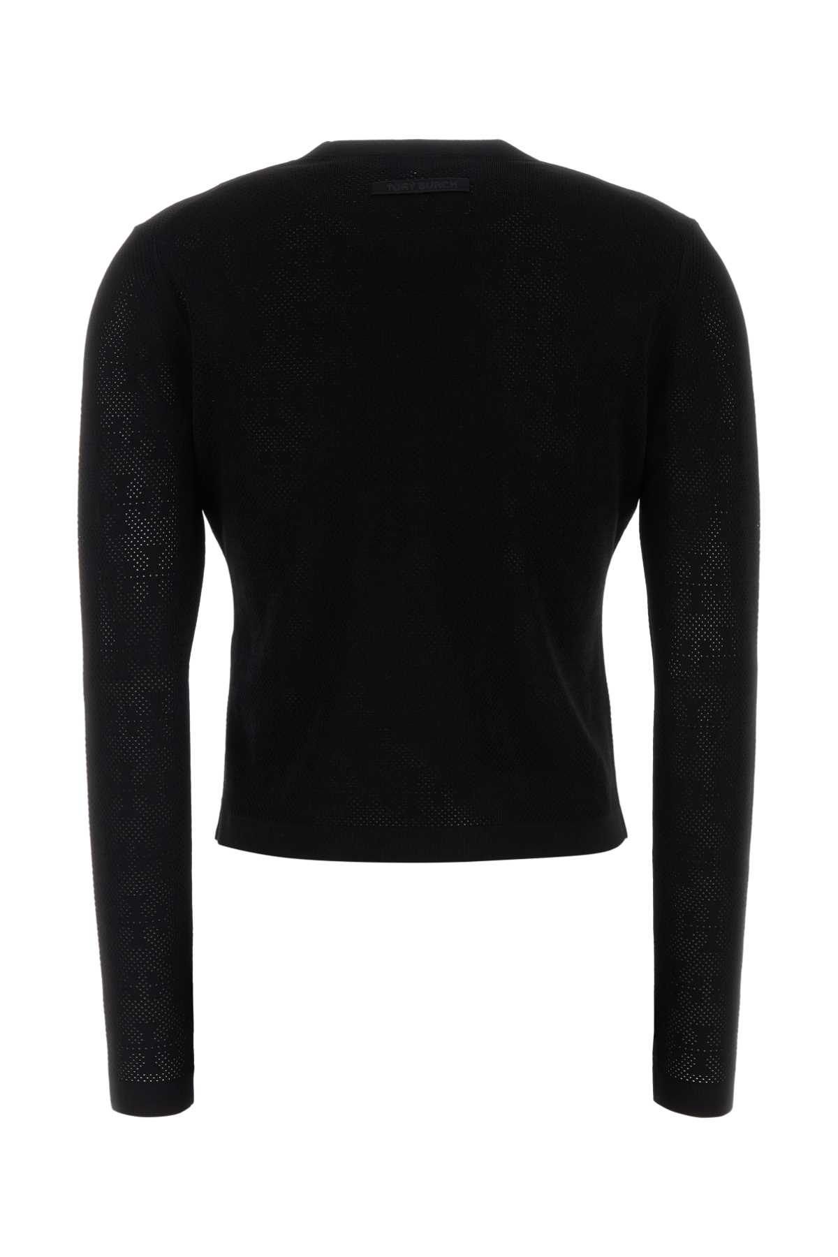 Shop Tory Burch Black Viscose Blend Cardigan
