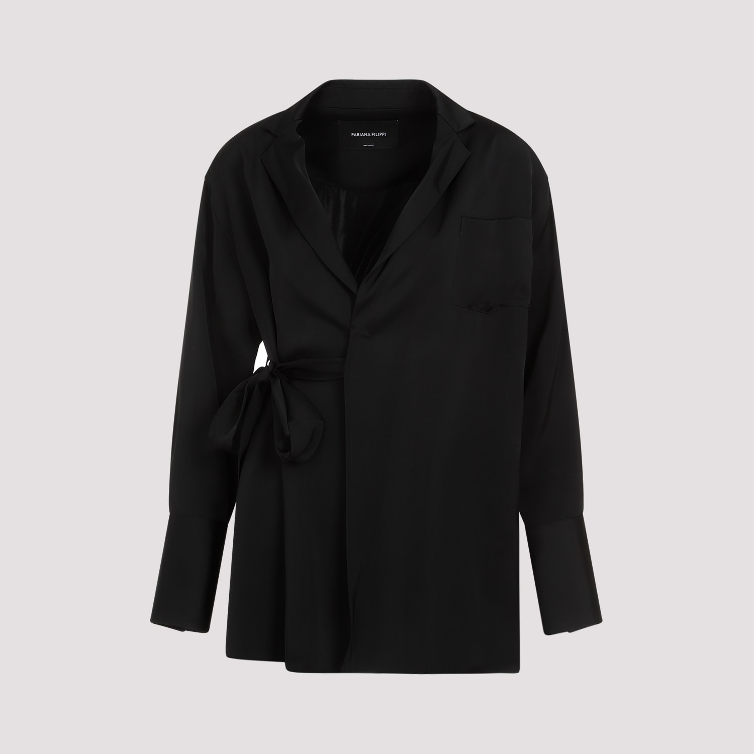 Shop Fabiana Filippi Viscose Blazer In Nero